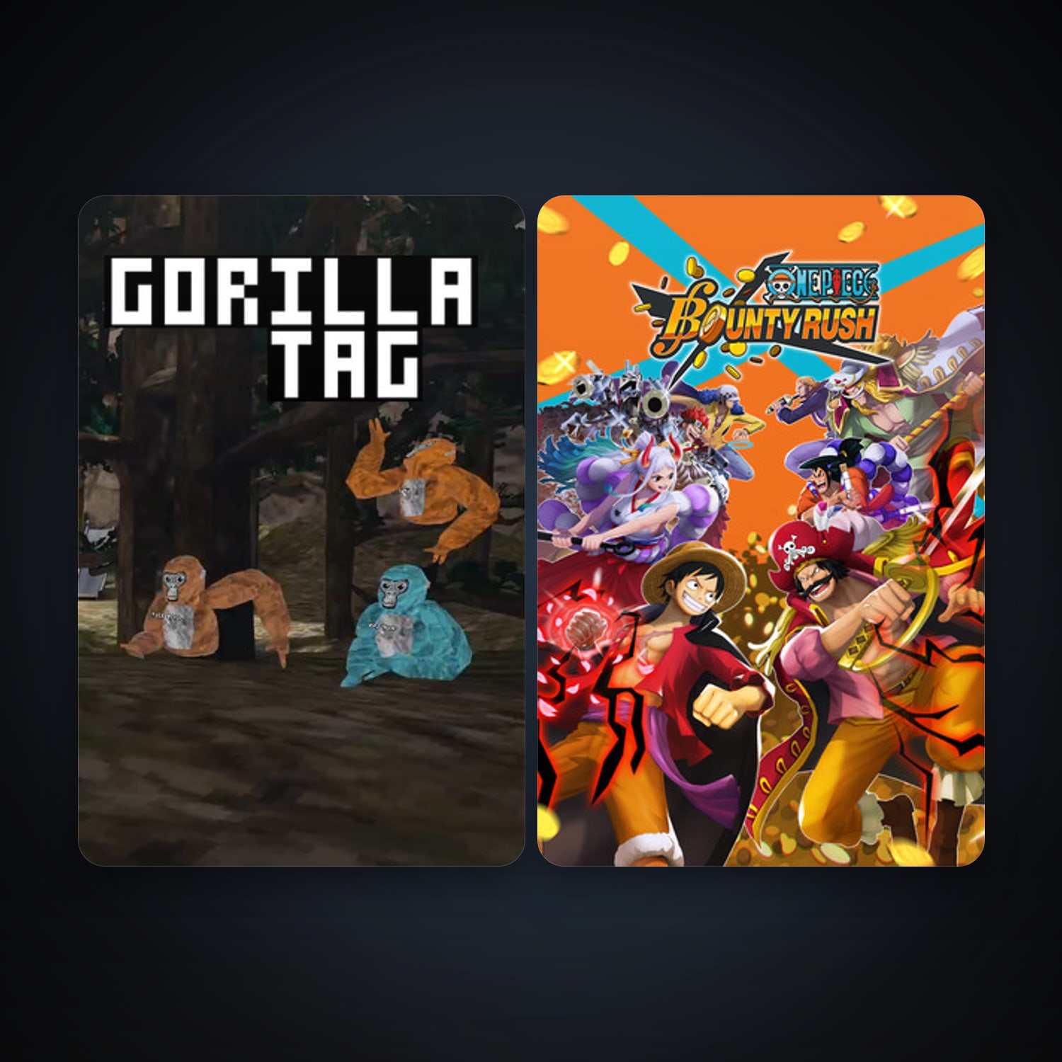 Gorilla Tag + ONE PIECE Bounty Rush, 2 games, clean — HabibiAccounts