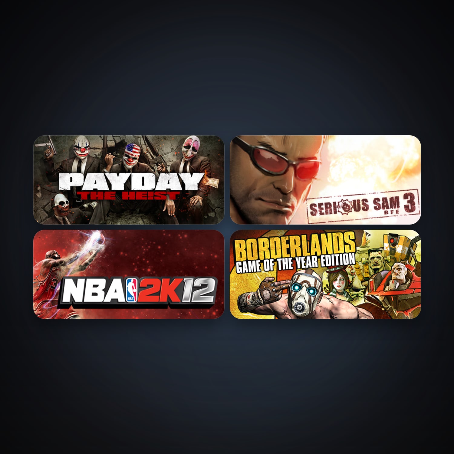 Borderlands + PAYDAY The Heist, 10 games, clean — HabibiAccounts