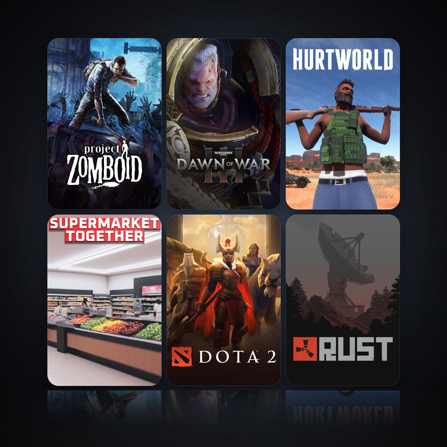 Project Zomboid & Warhammer 40,000: Dawn of War III | Clean — HabibiAccounts