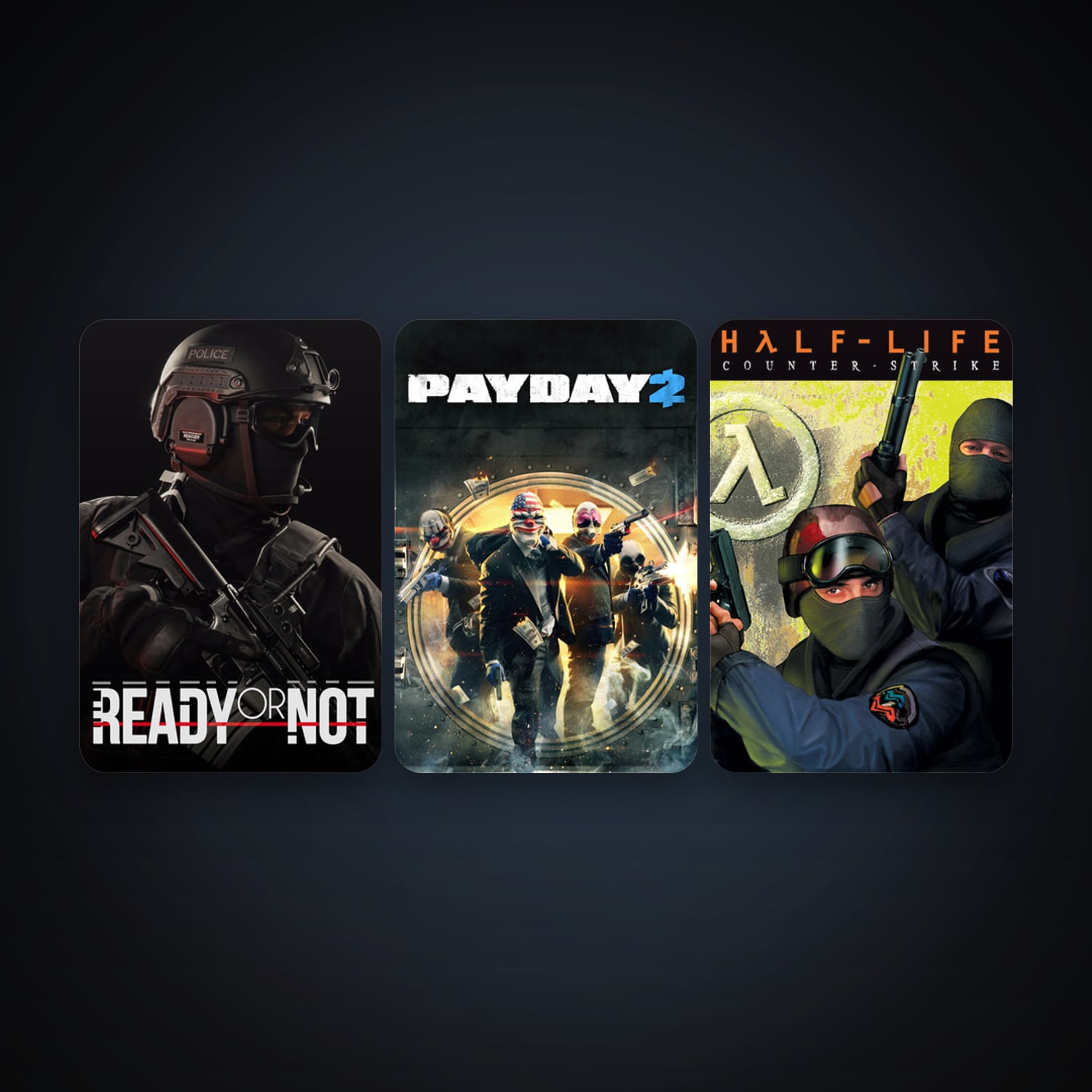 Counter-Strike + PAYDAY 2, 7 games, clean — HabibiAccounts