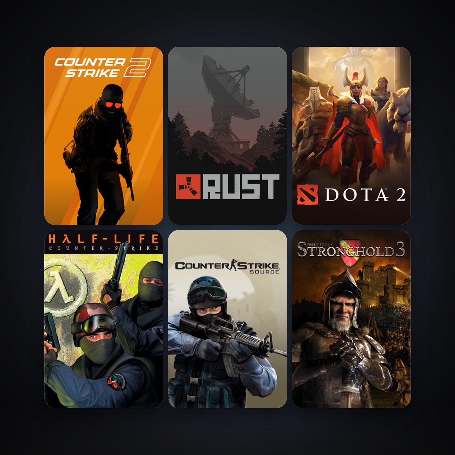 Counter-Strike + Counter-Strike: Source, 16 games, clean — HabibiAccounts