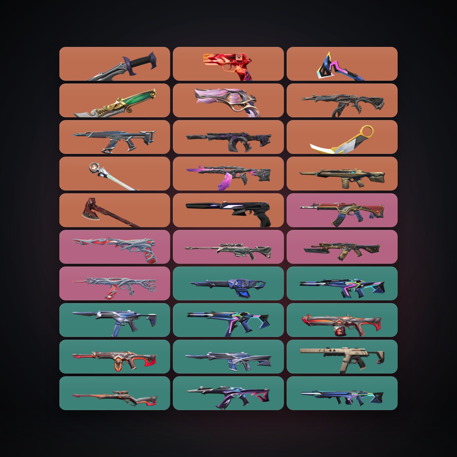 NA Plat 2 locker — 6 knives, 63 skins, lvl 55 — HabibiAccounts