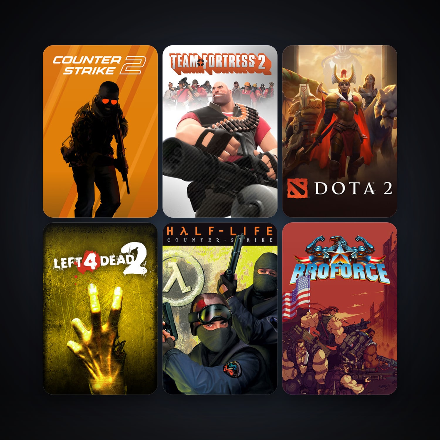 Counter-Strike + Team Fortress 2, 60 games, Steam 13, clean — HabibiAccounts