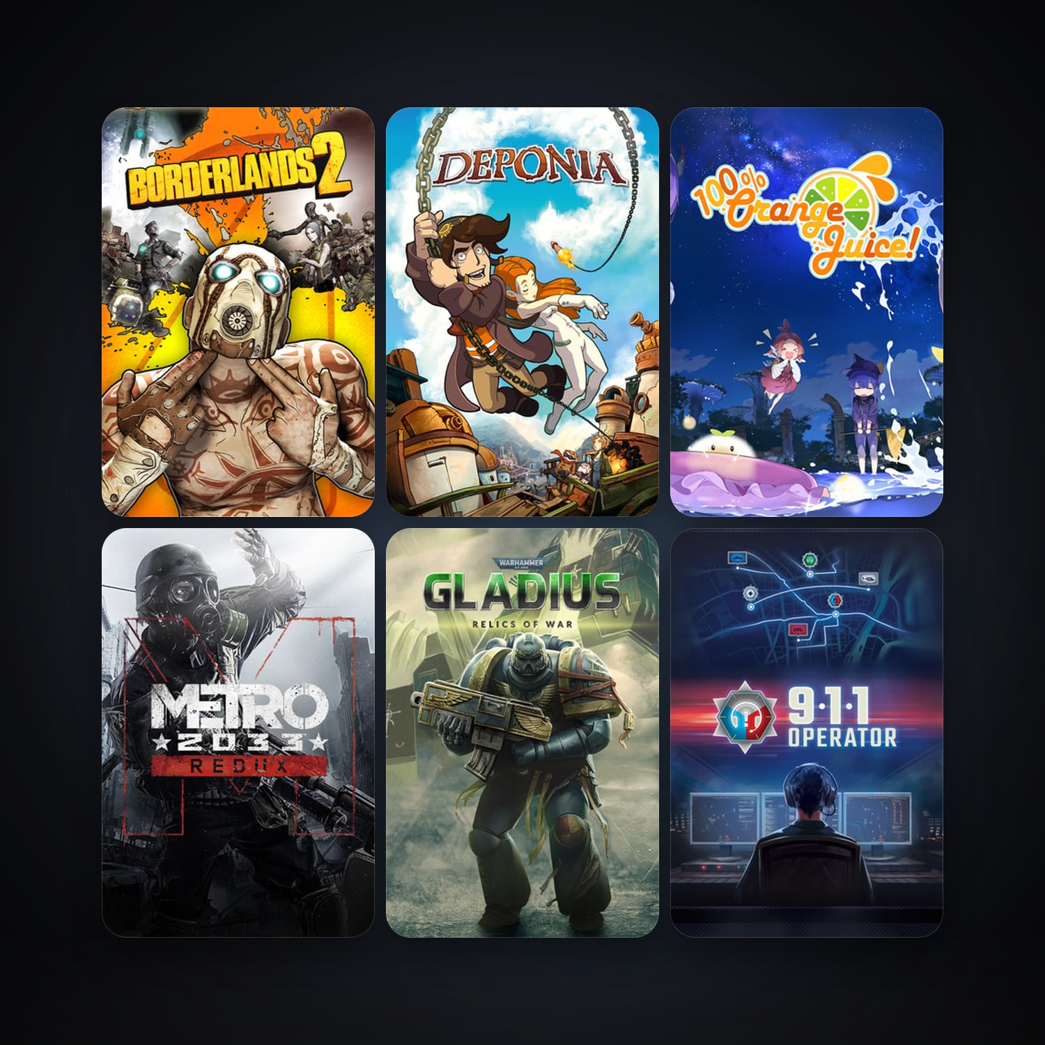 Borderlands 2 + Deponia, 73 games, clean — HabibiAccounts