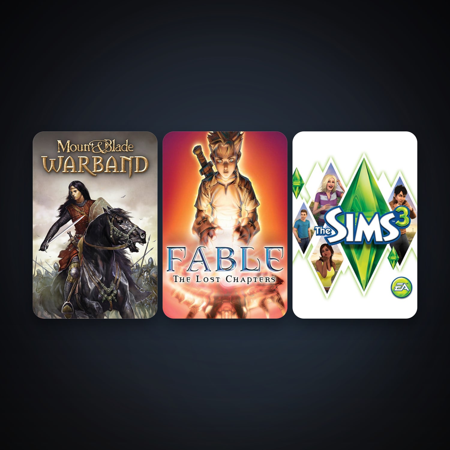 The Sims 3 + Mount & Blade: Warband, 4 games, clean — HabibiAccounts