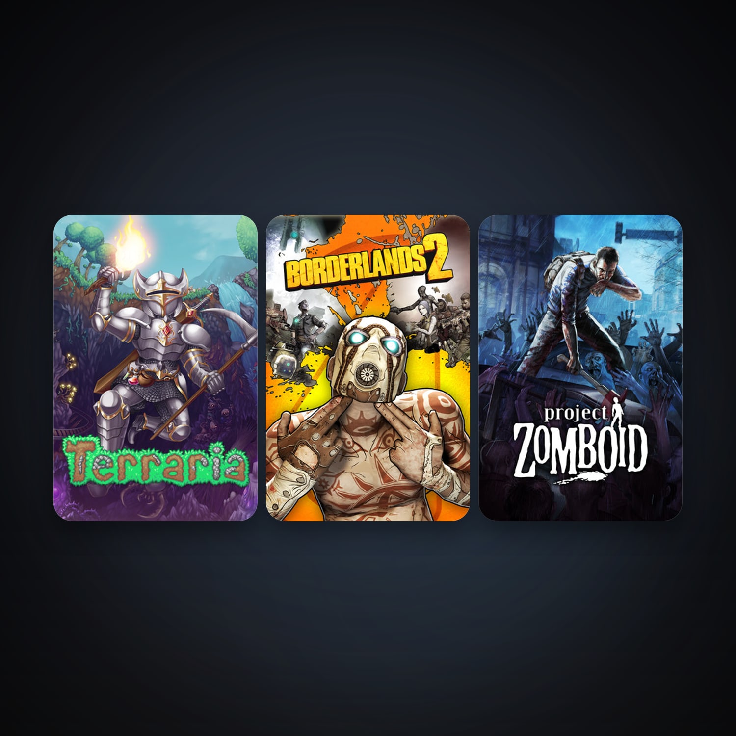 Borderlands 2 + Terraria, 6 games, clean — HabibiAccounts