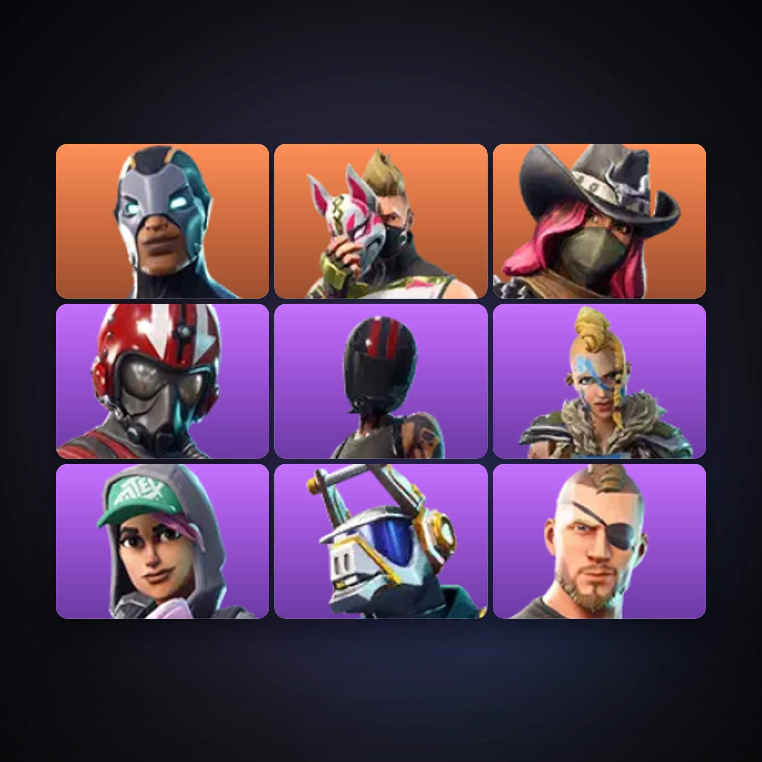 Fortnite | 9 Skins | 300 V-Bucks | Level 154 | 10 Wins — HabibiAccounts