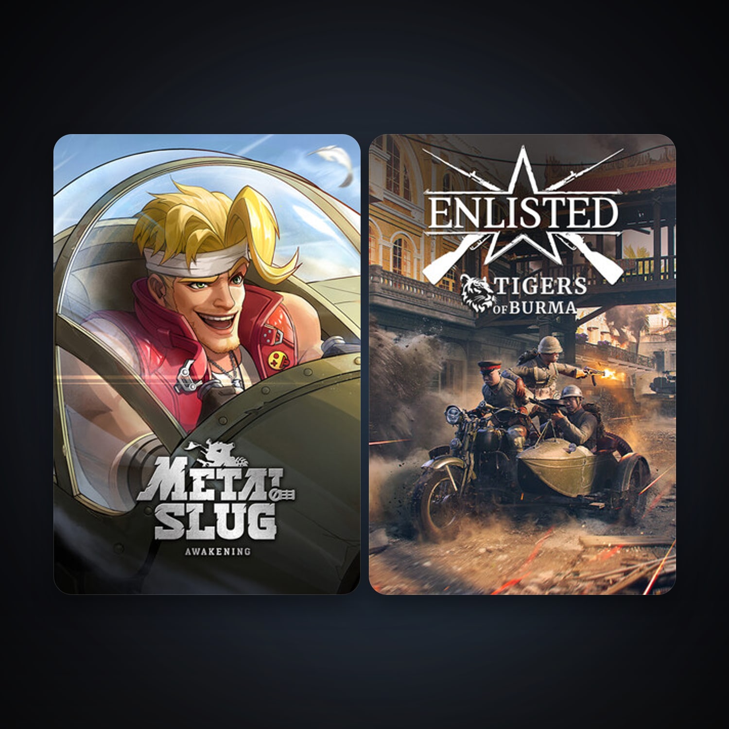 Enlisted + Metal Slug: Awakening, 4 games, clean — HabibiAccounts
