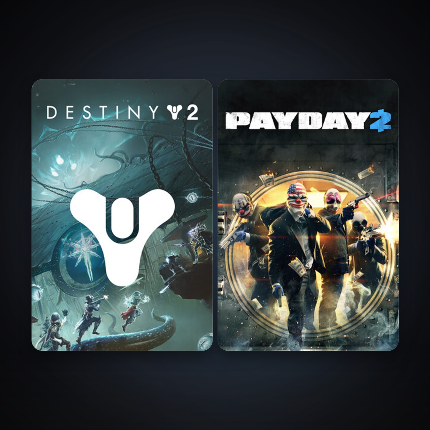PAYDAY 2 + Destiny 2, 5 games, clean — HabibiAccounts