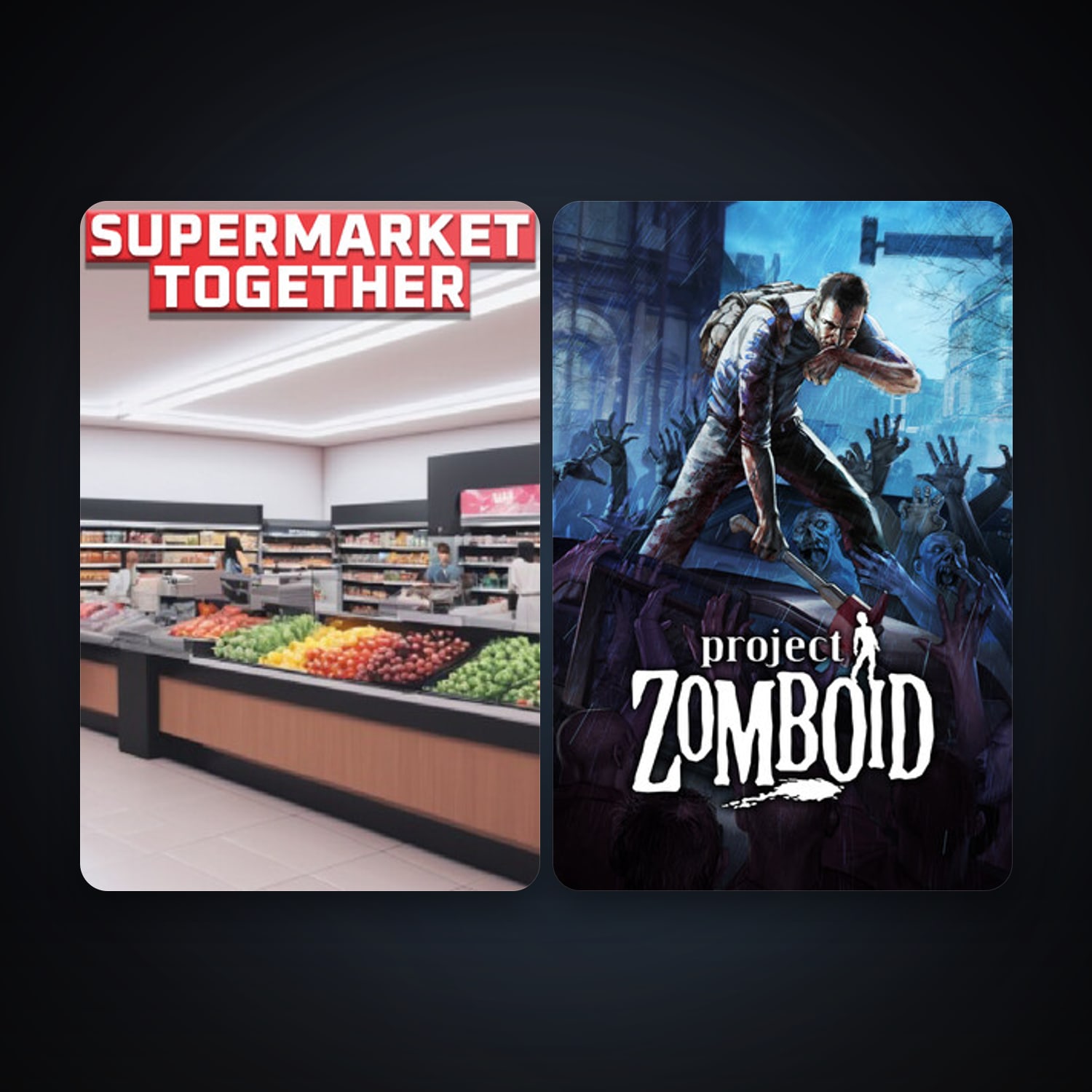Project Zomboid + Supermarket Together, 3 games, clean — HabibiAccounts