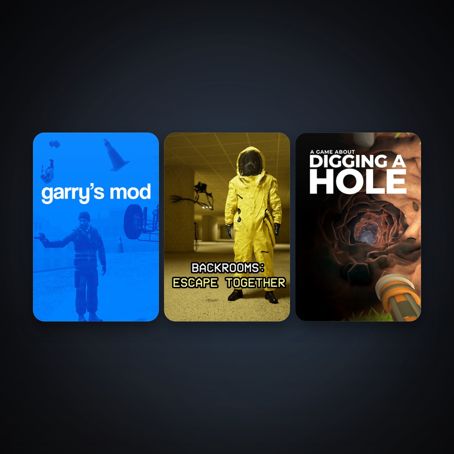 Garry's Mod + Backrooms: Escape Together, 4 games, clean — HabibiAccounts