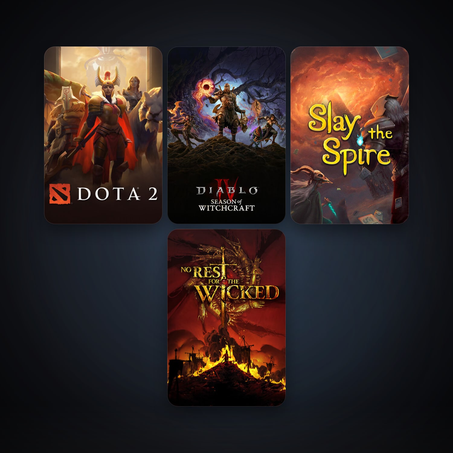 Dota 2 + Slay the Spire, 5 games, clean — HabibiAccounts