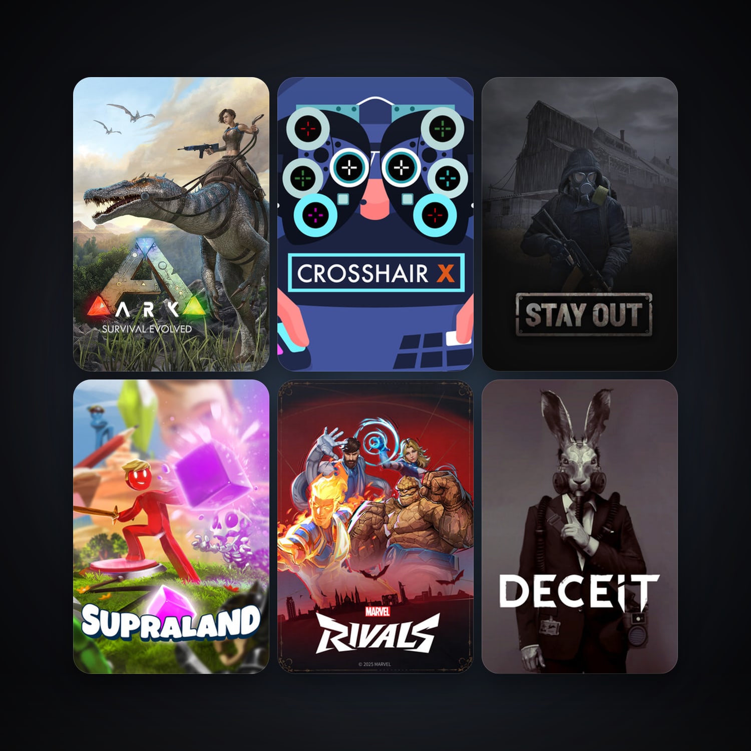 ARK: Survival Evolved + ARK: The Survival Of The Fittest, 13 games, clean — HabibiAccounts