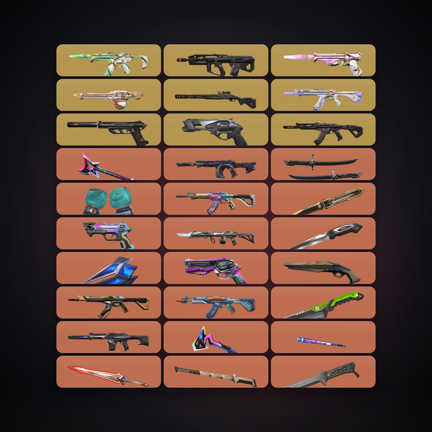 EU Immortal 3 locker — 19 knives, 225 skins, lvl 415 — HabibiAccounts