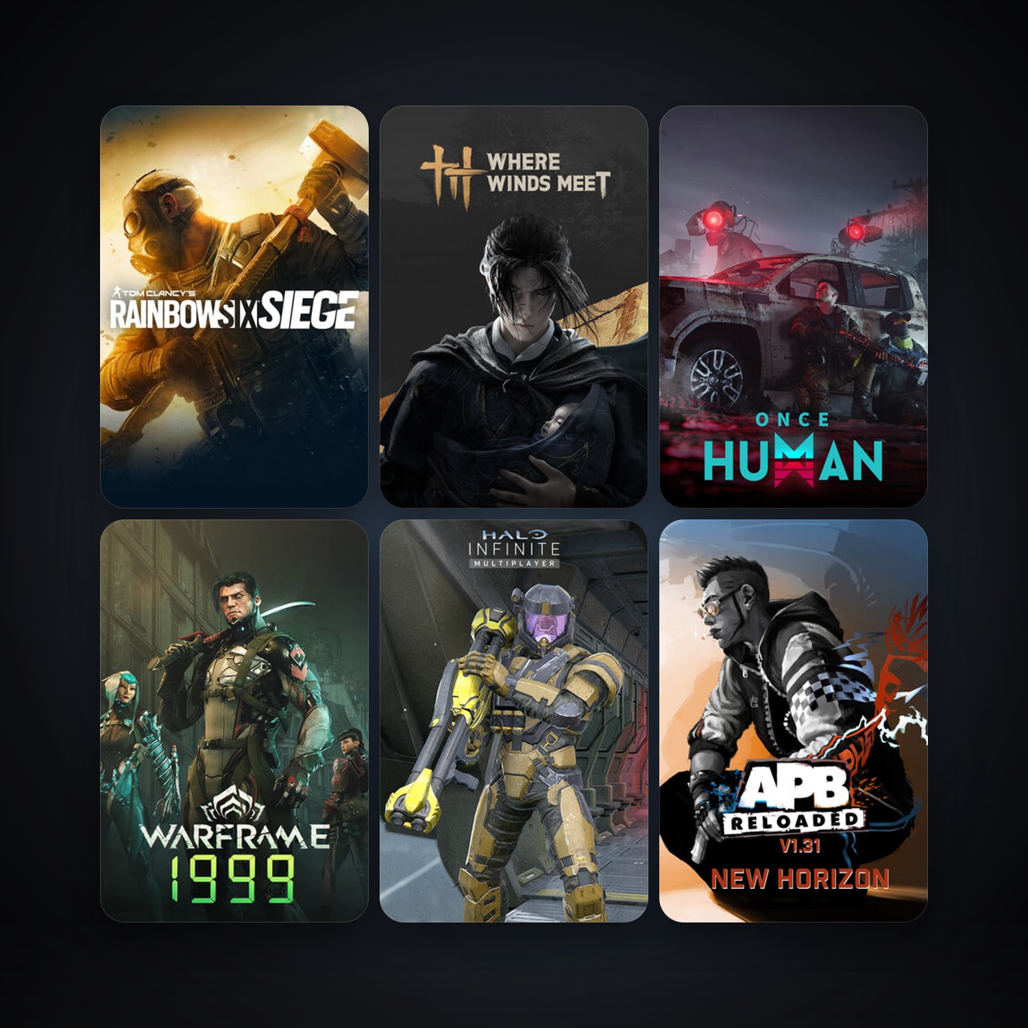 APB Reloaded + Warframe, 7 games, clean — HabibiAccounts