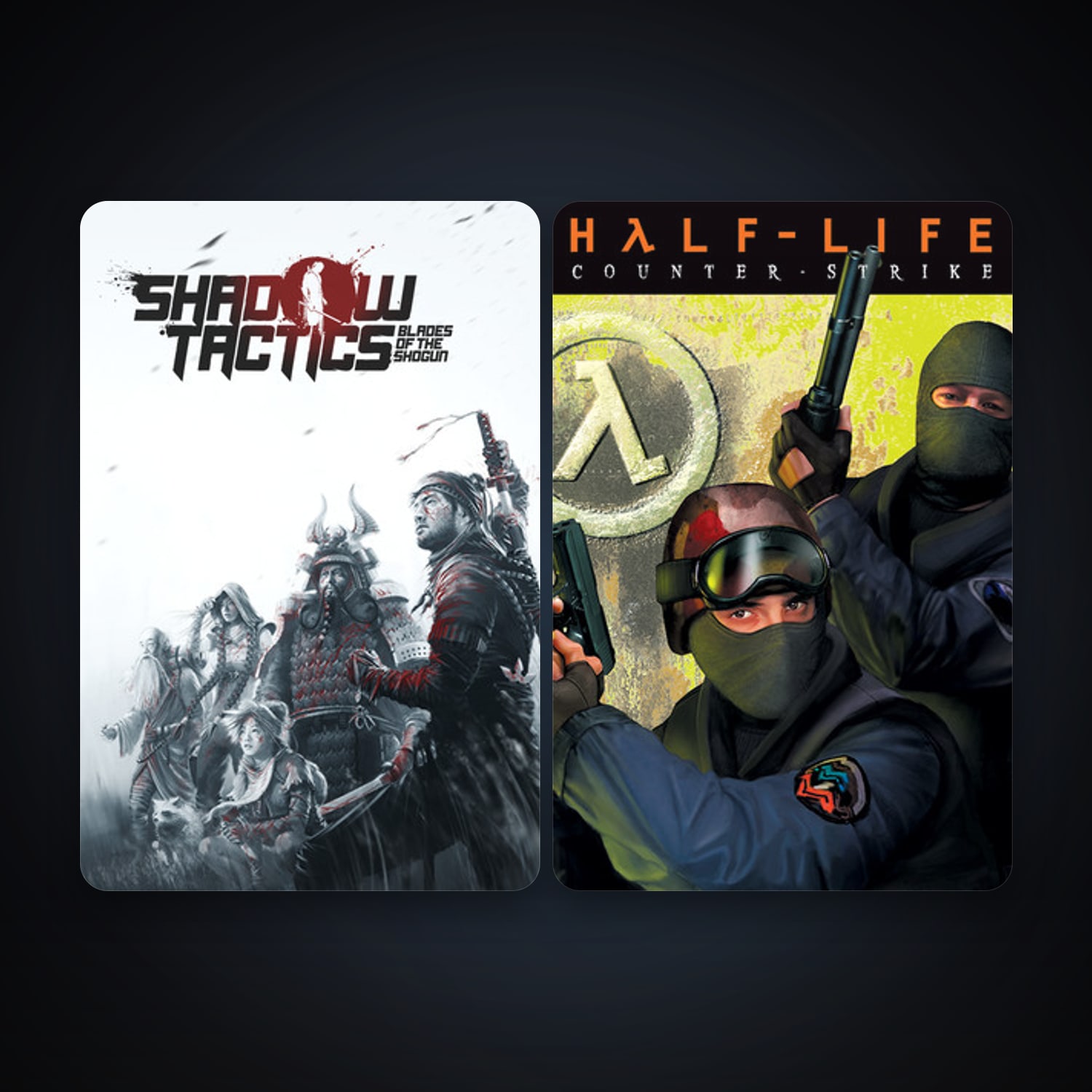 Counter-Strike + Shadow Tactics: Blades of the Shogun, 5 games, clean — HabibiAccounts
