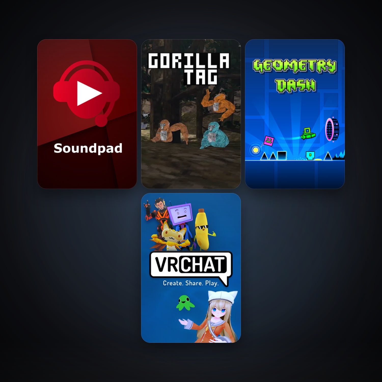 Geometry Dash + Fishing Planet, 13 games, clean — HabibiAccounts