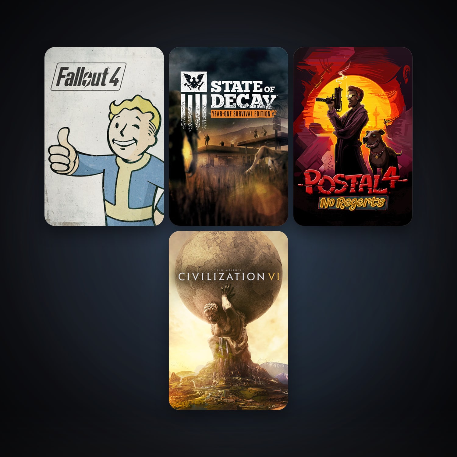 Sid Meier's Civilization VI + State of Decay: YOSE, 5 games, clean — HabibiAccounts