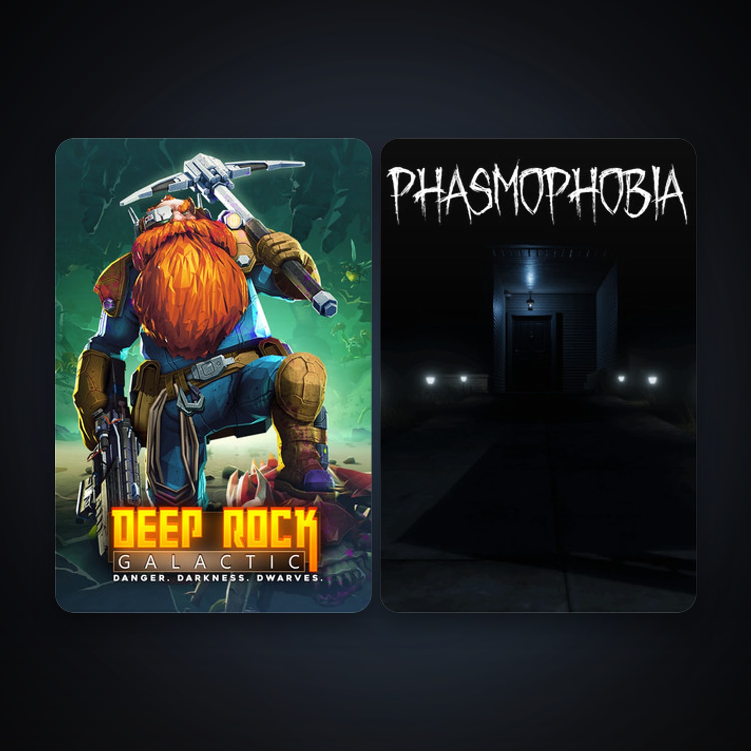 Deep Rock Galactic + Phasmophobia, 4 games, clean — HabibiAccounts