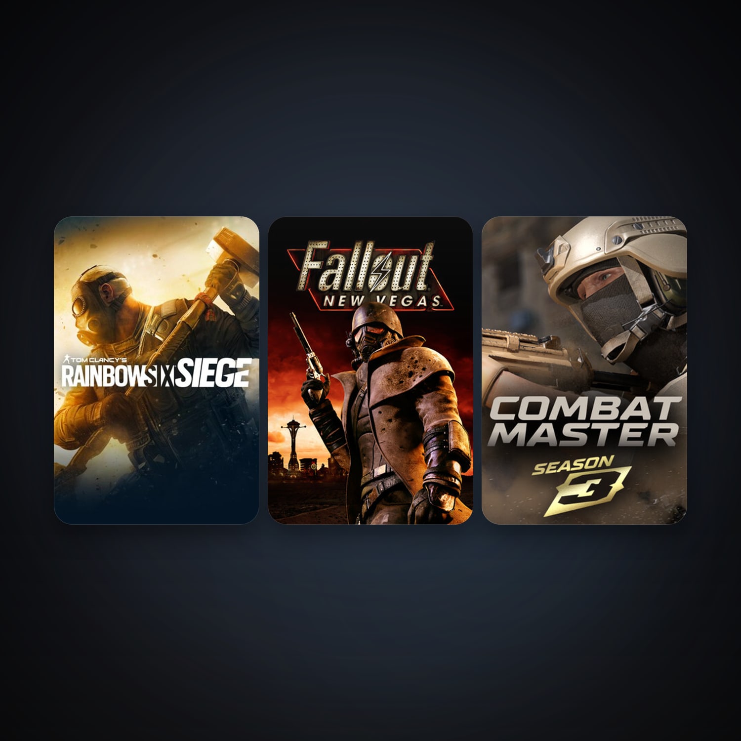 Fallout: New Vegas + Tom Clancy's Rainbow Six Siege, 4 games, clean — HabibiAccounts
