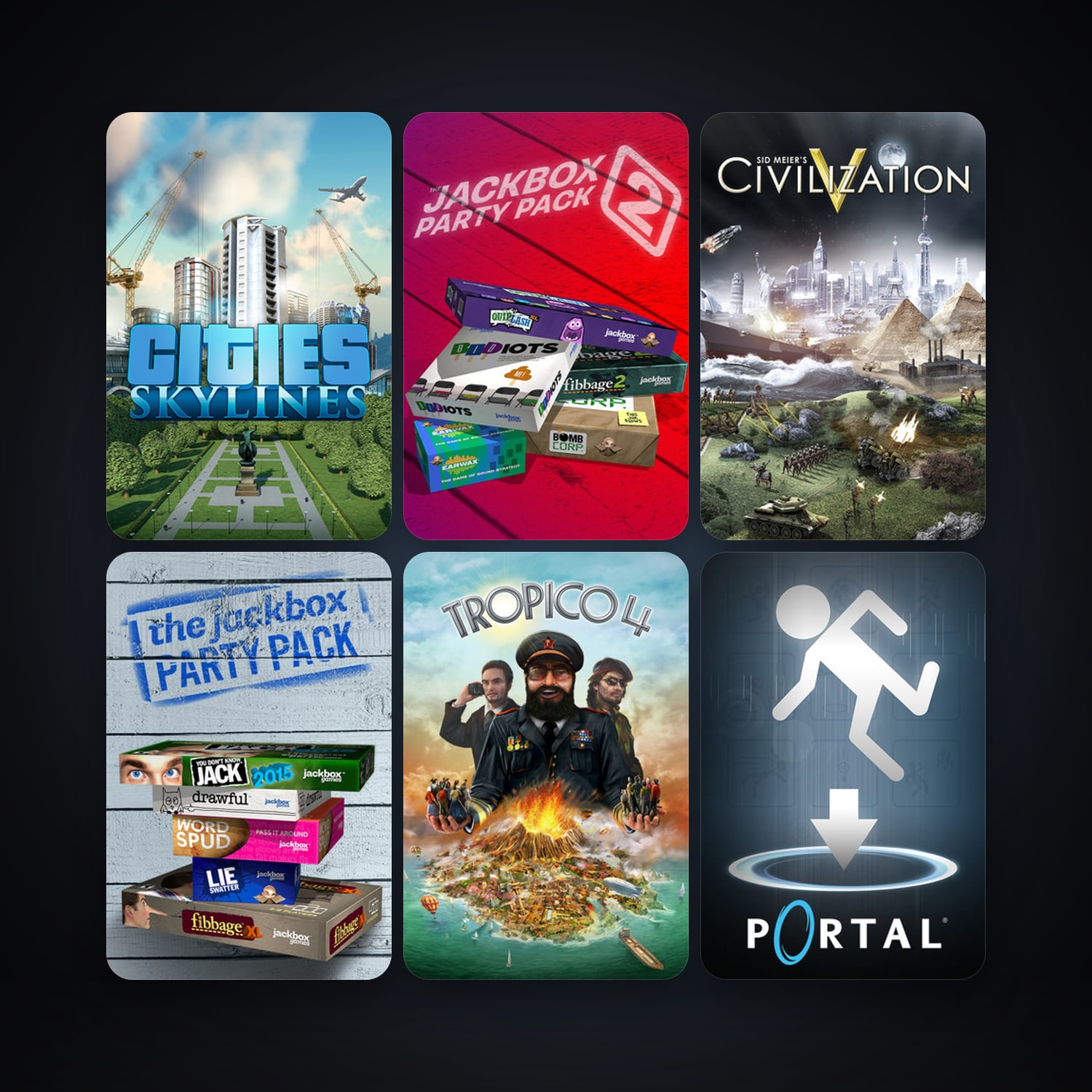 Portal + Portal 2, 16 games, clean — HabibiAccounts