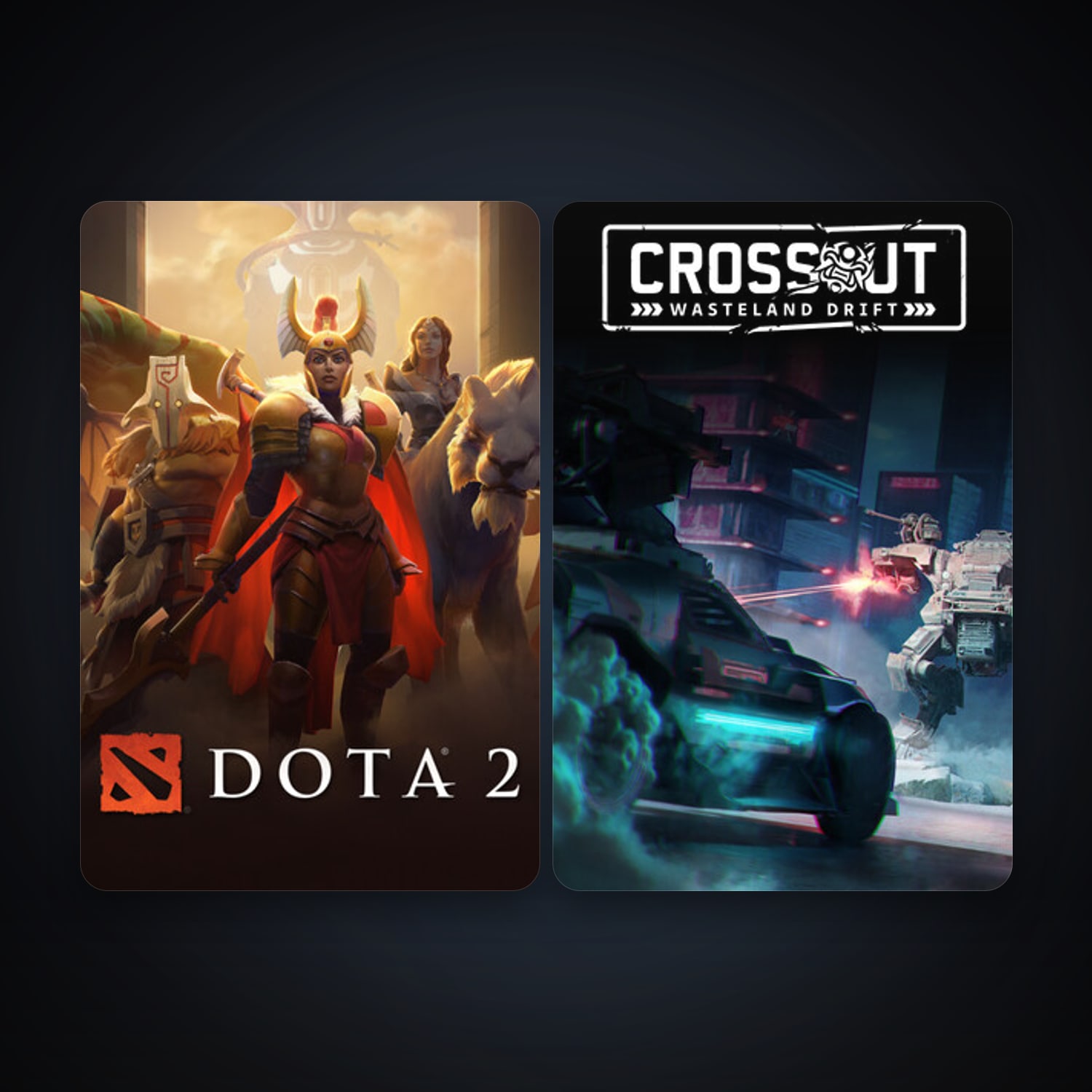 Dota 2 + Crossout, 2 games, clean — HabibiAccounts