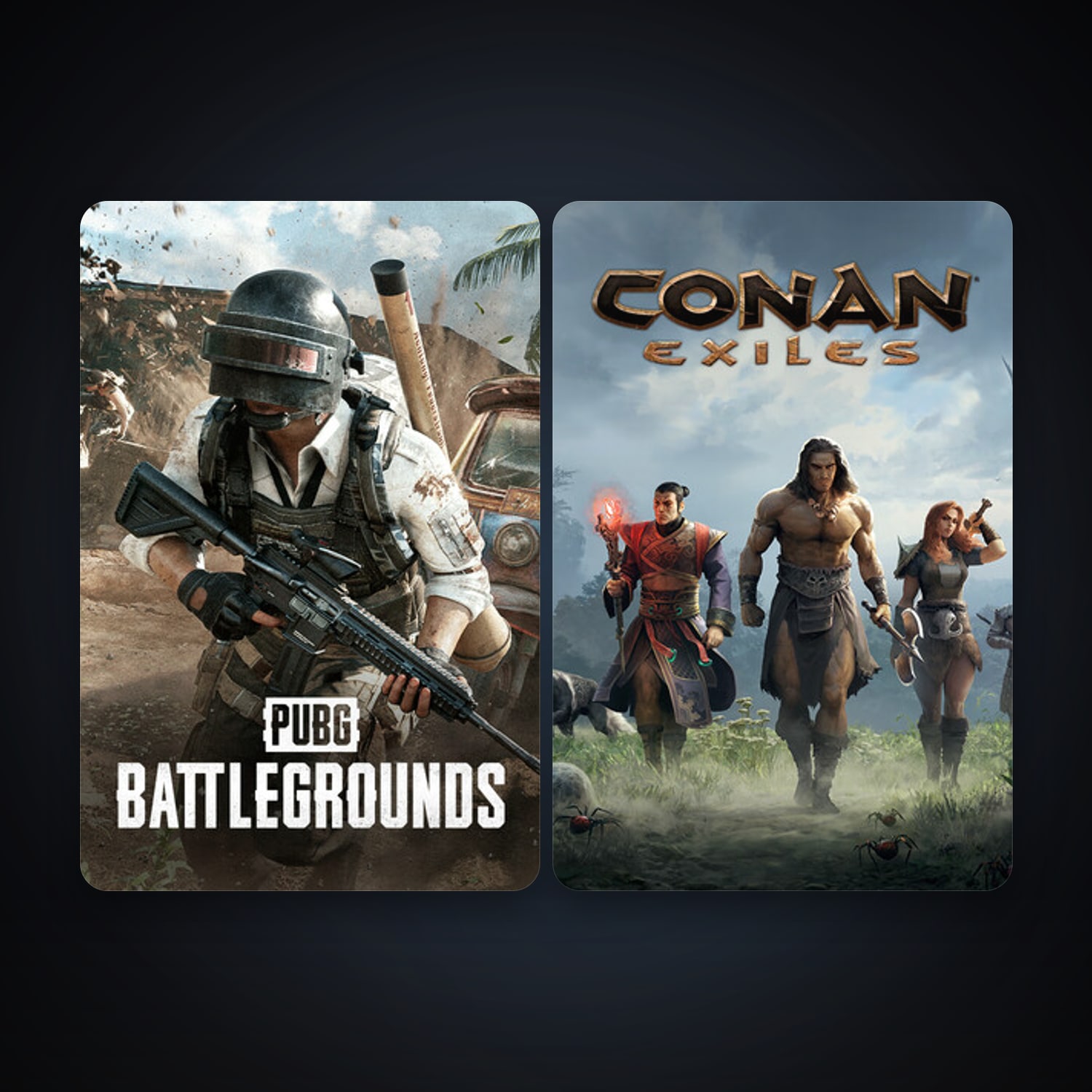 Conan Exiles + PUBG: BATTLEGROUNDS, 3 games, clean — HabibiAccounts