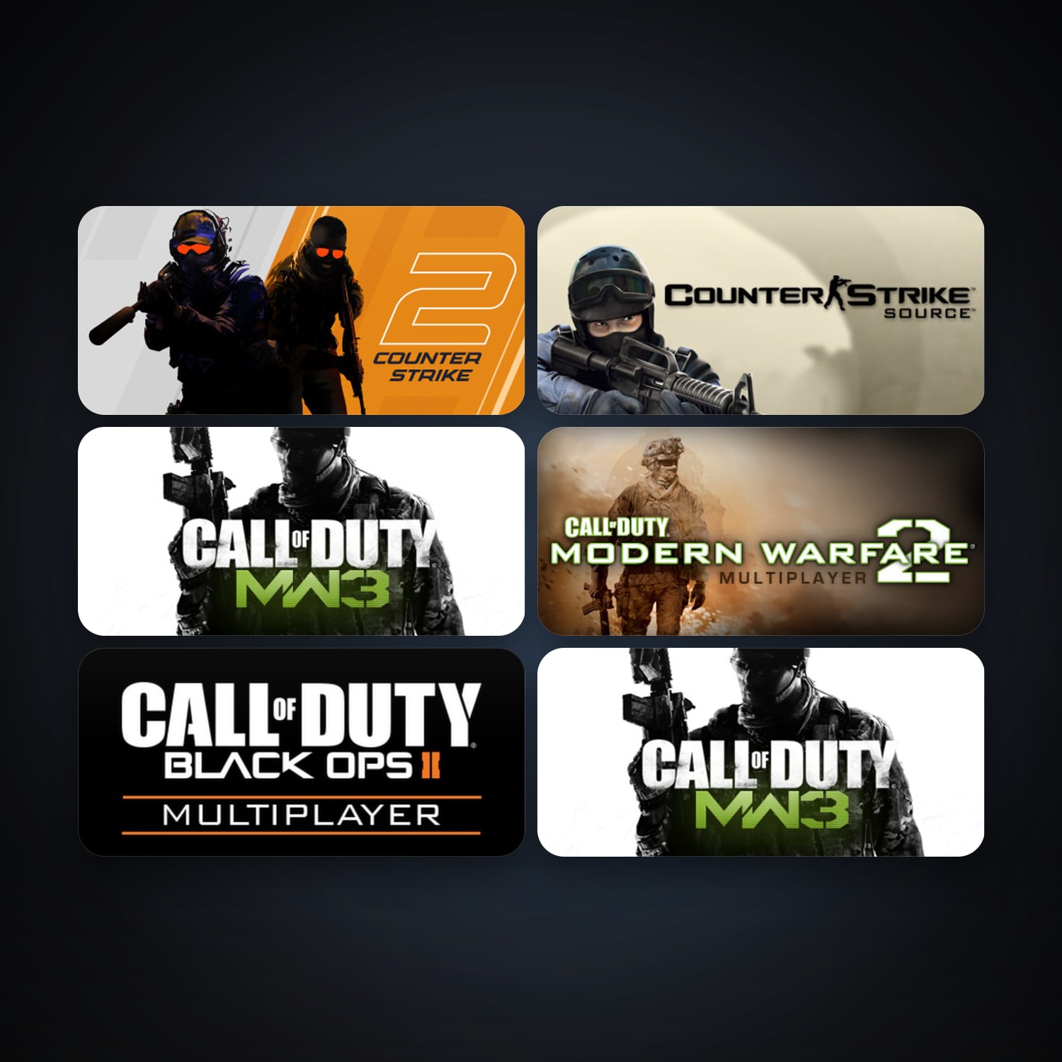 Counter-Strike + Day of Defeat, 20 games, Steam 10, clean — HabibiAccounts
