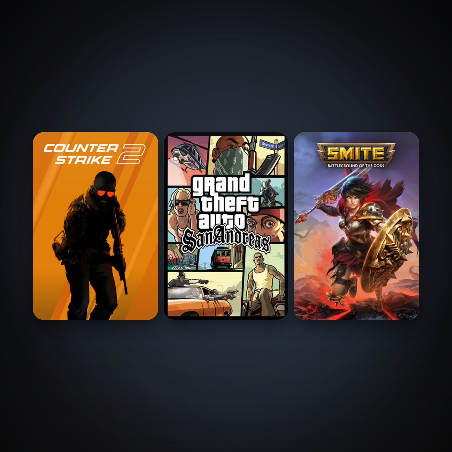 CS2 Prime + Grand Theft Auto: San Andreas, 4 games, Steam 10, clean — HabibiAccounts