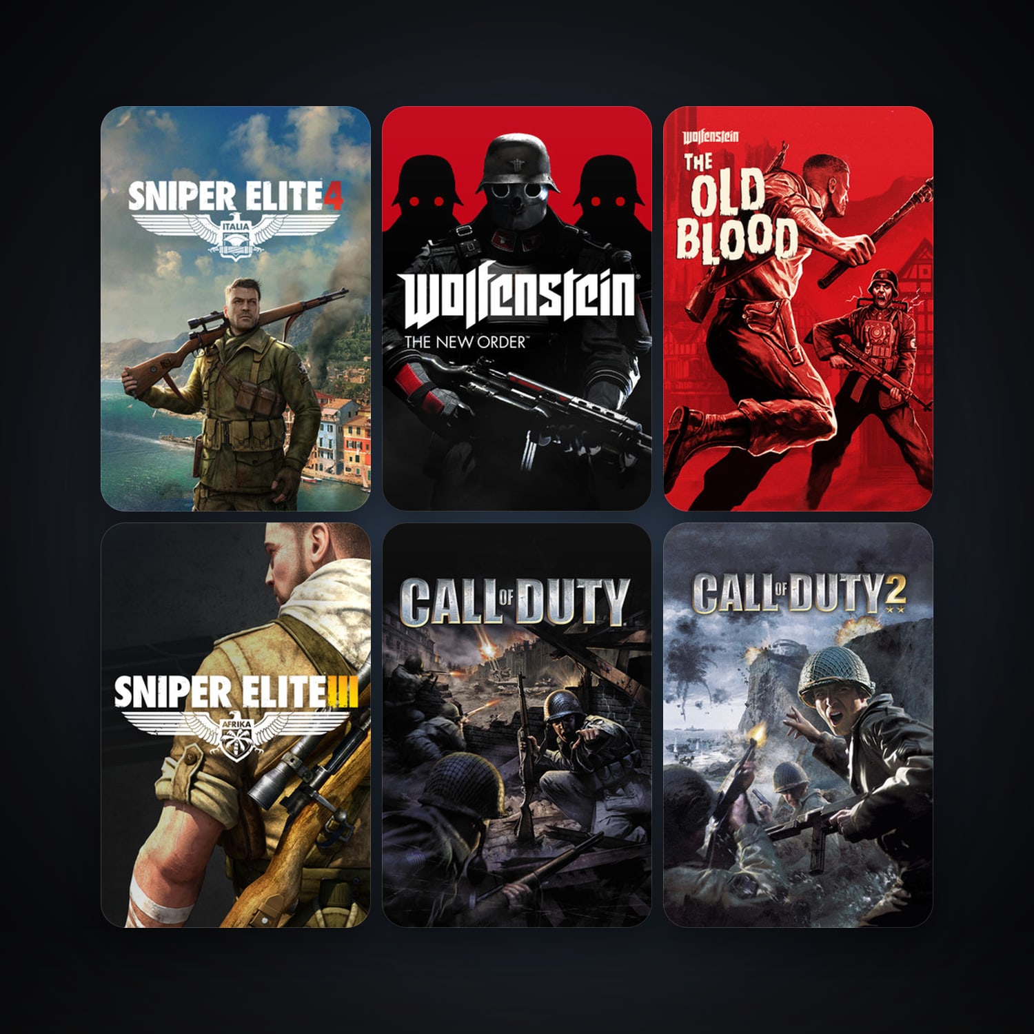 Call of Duty (2003) + Call of Duty 2, 11 games, clean — HabibiAccounts