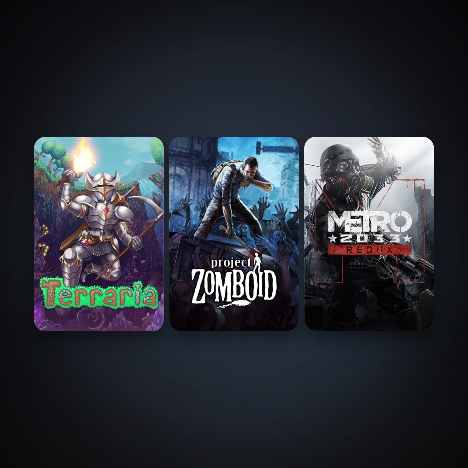 Terraria + Project Zomboid, 3 games, clean — HabibiAccounts