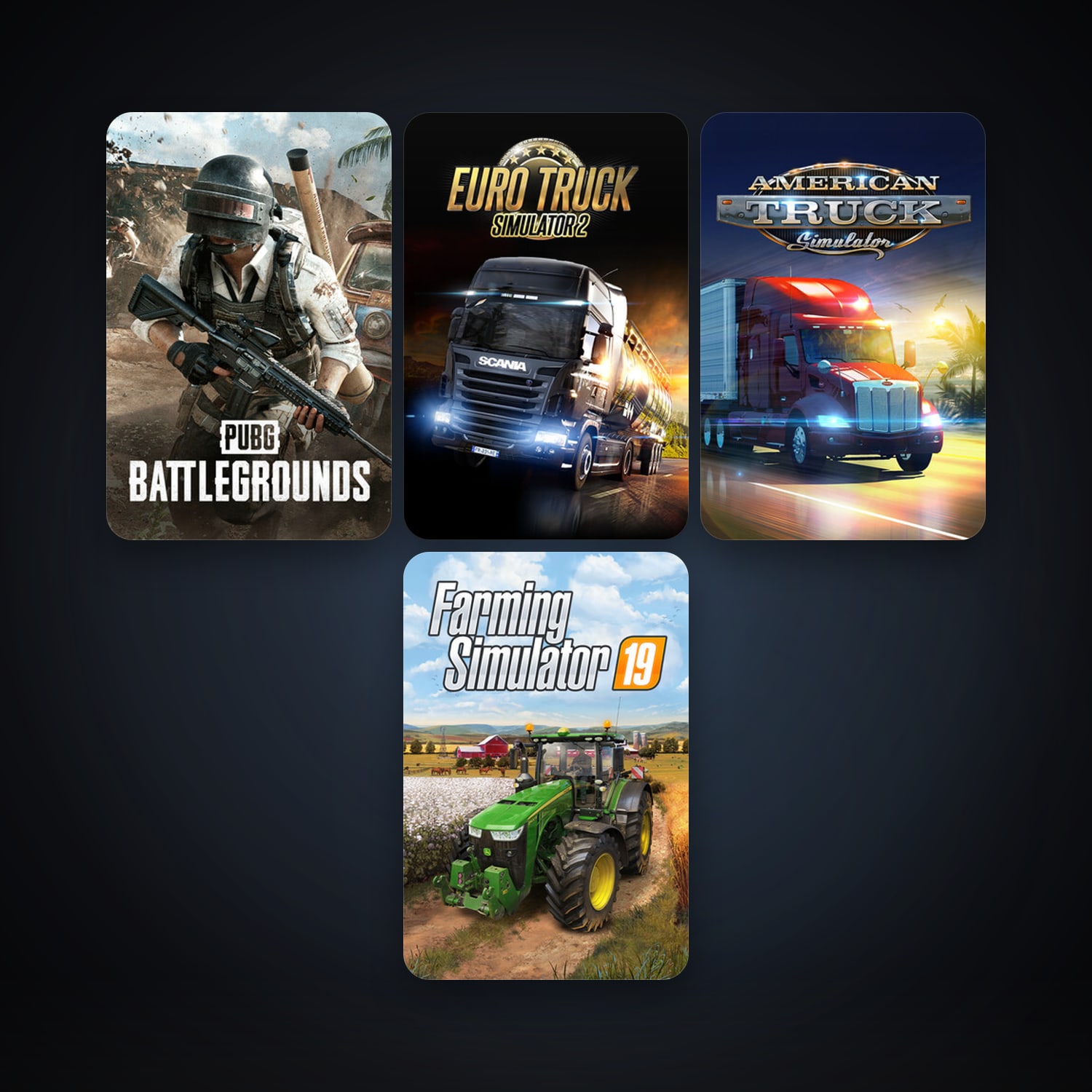Free CS2 (No Prime) + Euro Truck Simulator 2, 12 games, clean — HabibiAccounts