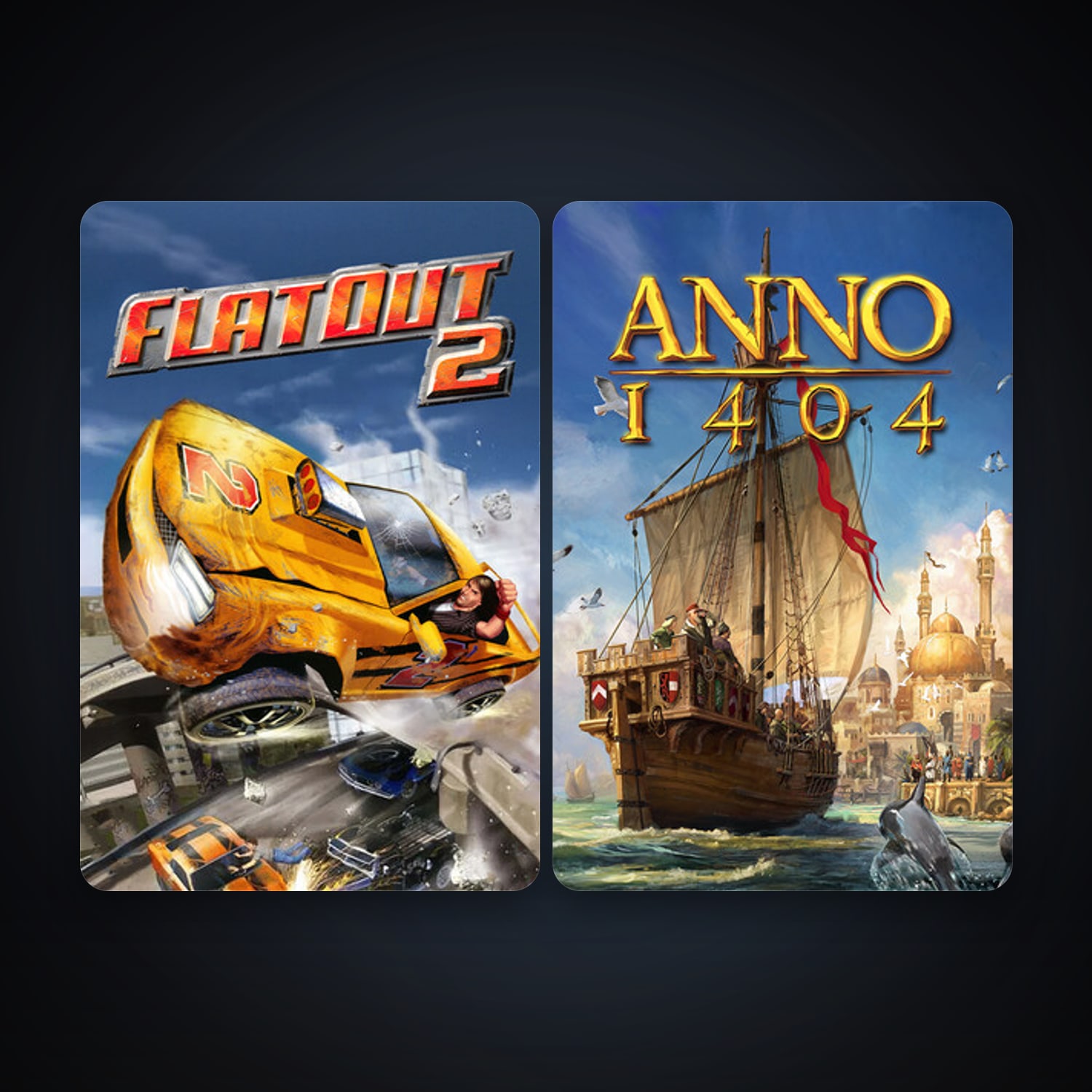FlatOut 2 + Anno 1404, 6 games, clean — HabibiAccounts