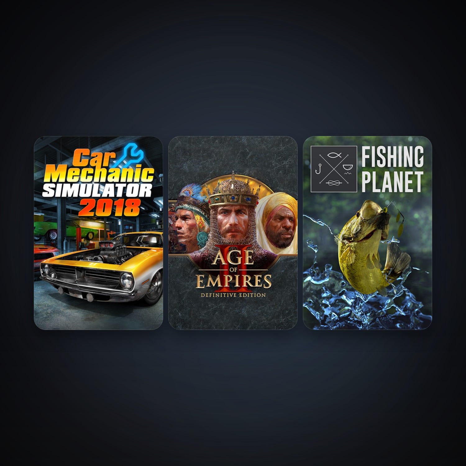 Fishing Planet + Car Mechanic Simulator 2018, 5 games, clean — HabibiAccounts