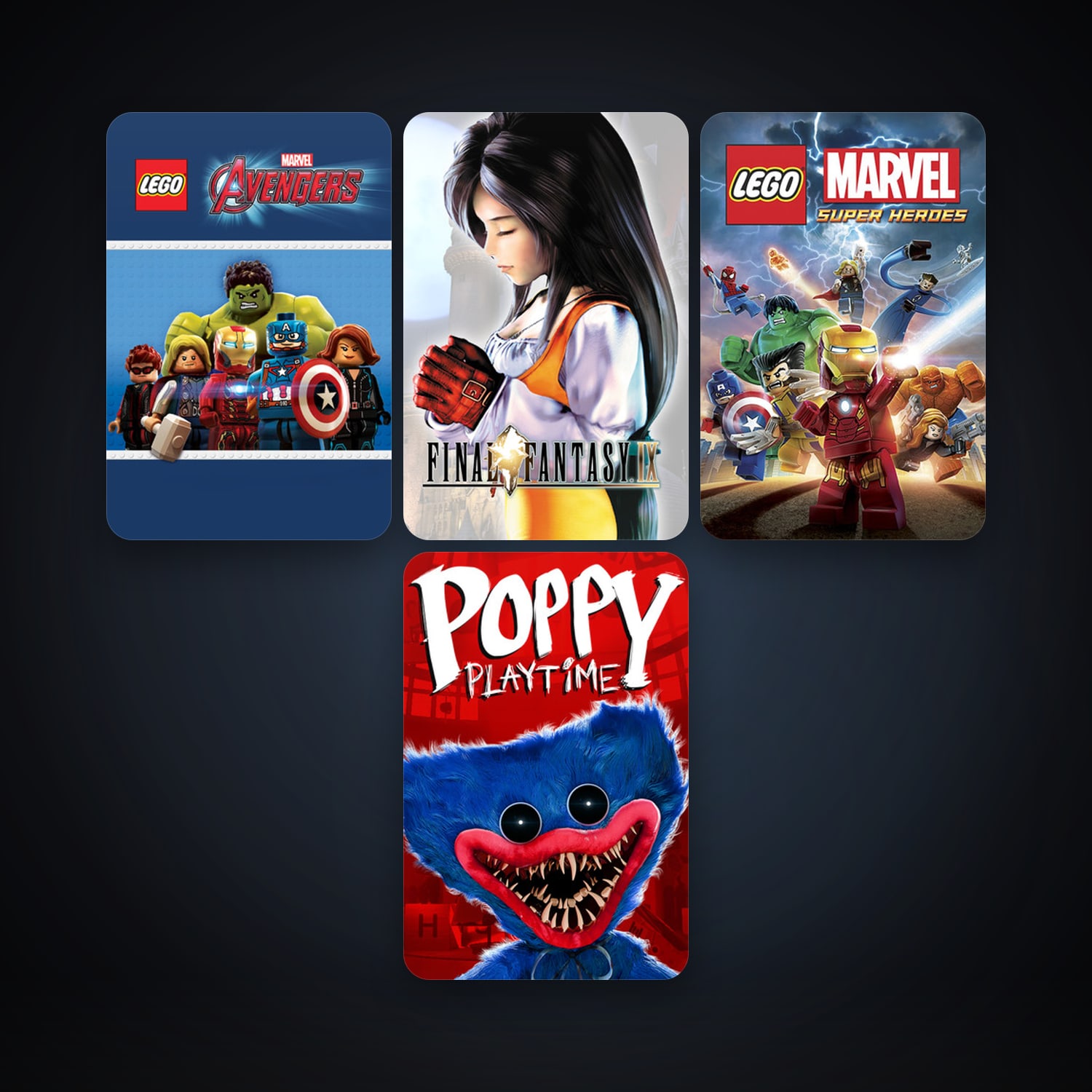LEGO Marvel Super Heroes + FINAL FANTASY IX, 6 games, clean — HabibiAccounts