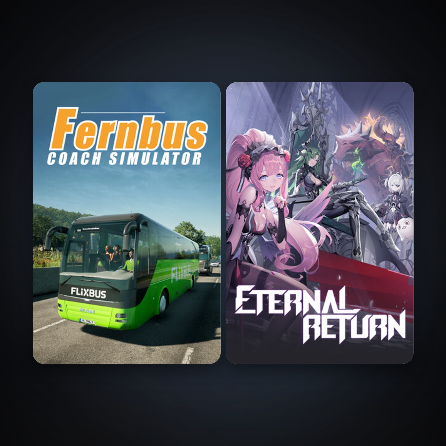 Fernbus Simulator + Eternal Return, 2 games, clean — HabibiAccounts