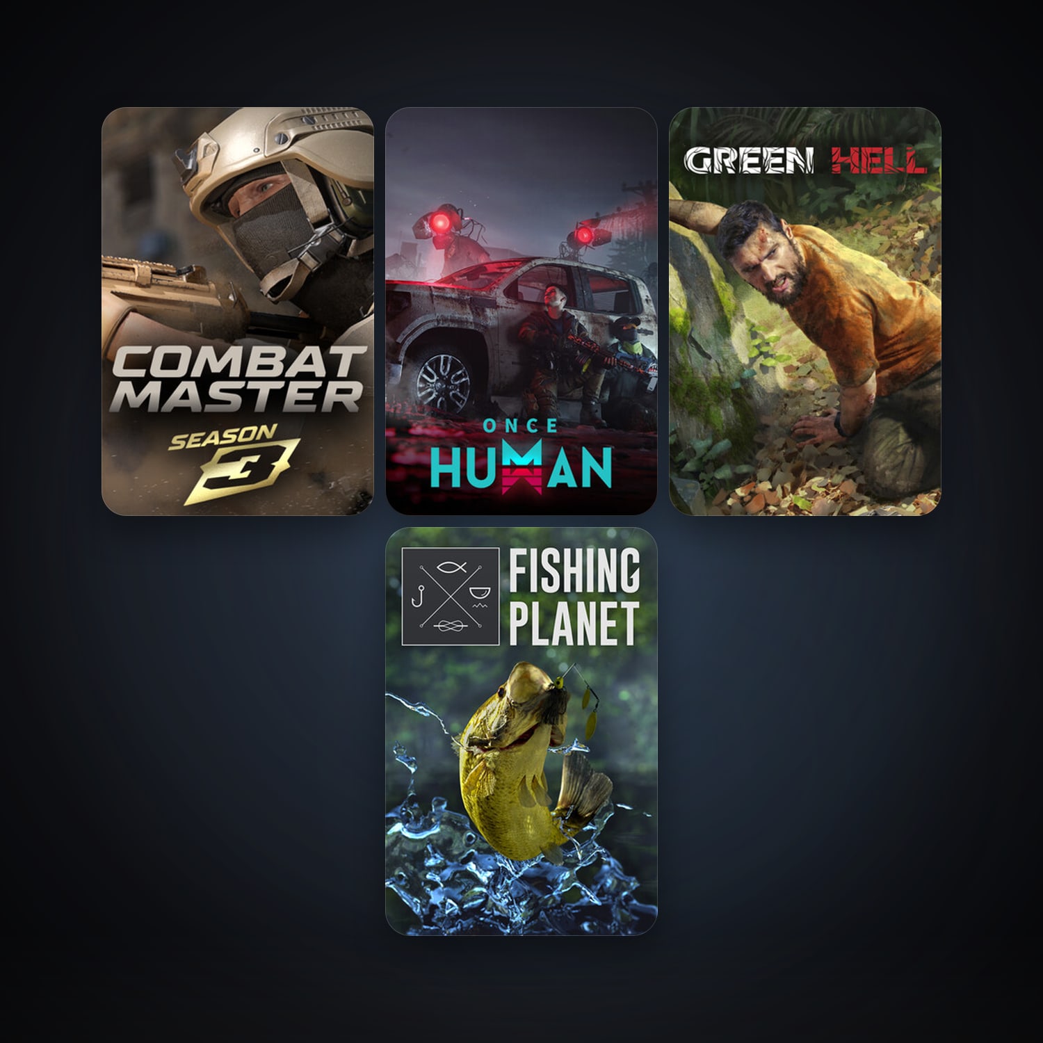 Fishing Planet + Green Hell, 5 games, clean — HabibiAccounts