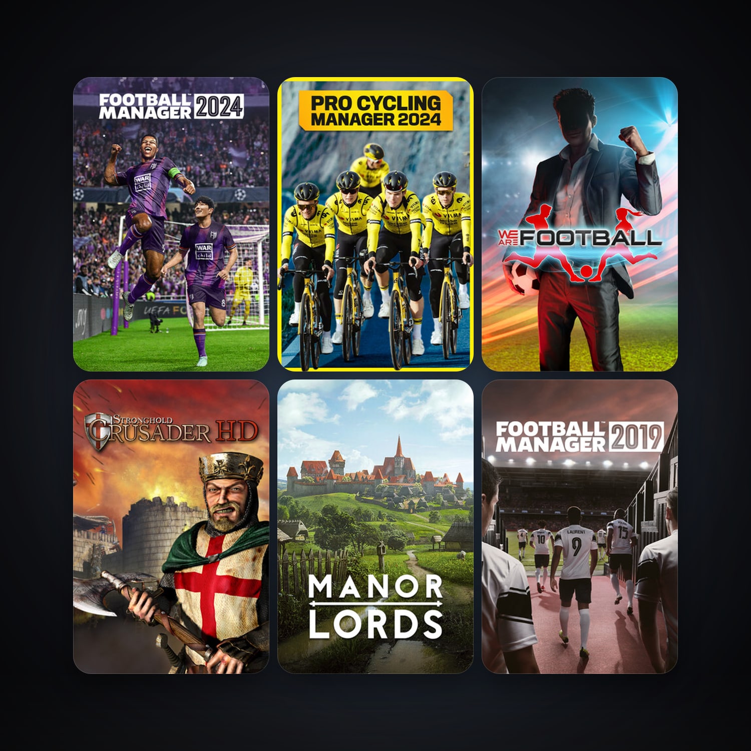 Stronghold Crusader HD + Football Manager 2019, 21 games, clean — HabibiAccounts
