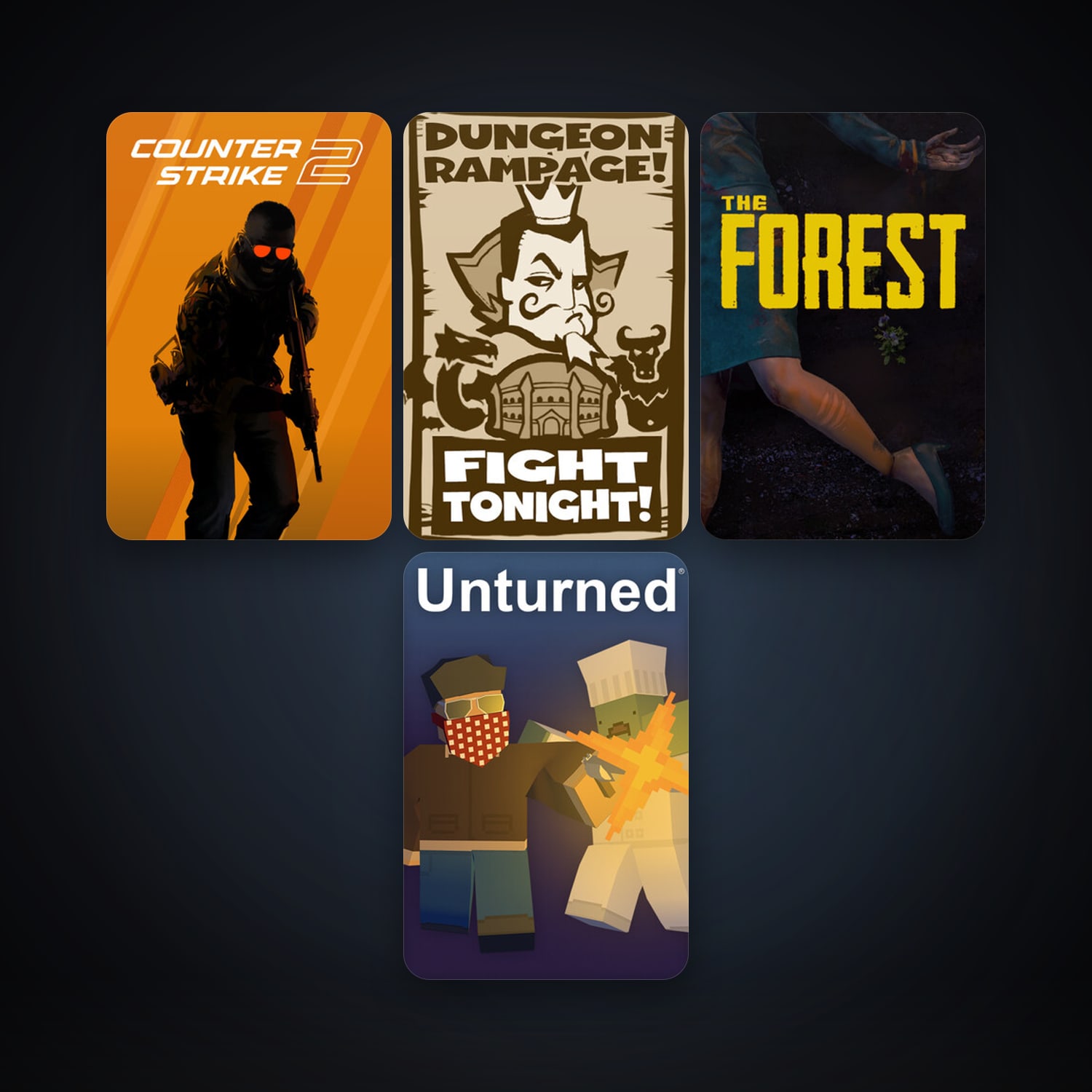 CS2 Prime + The Forest, 4 games, clean — HabibiAccounts