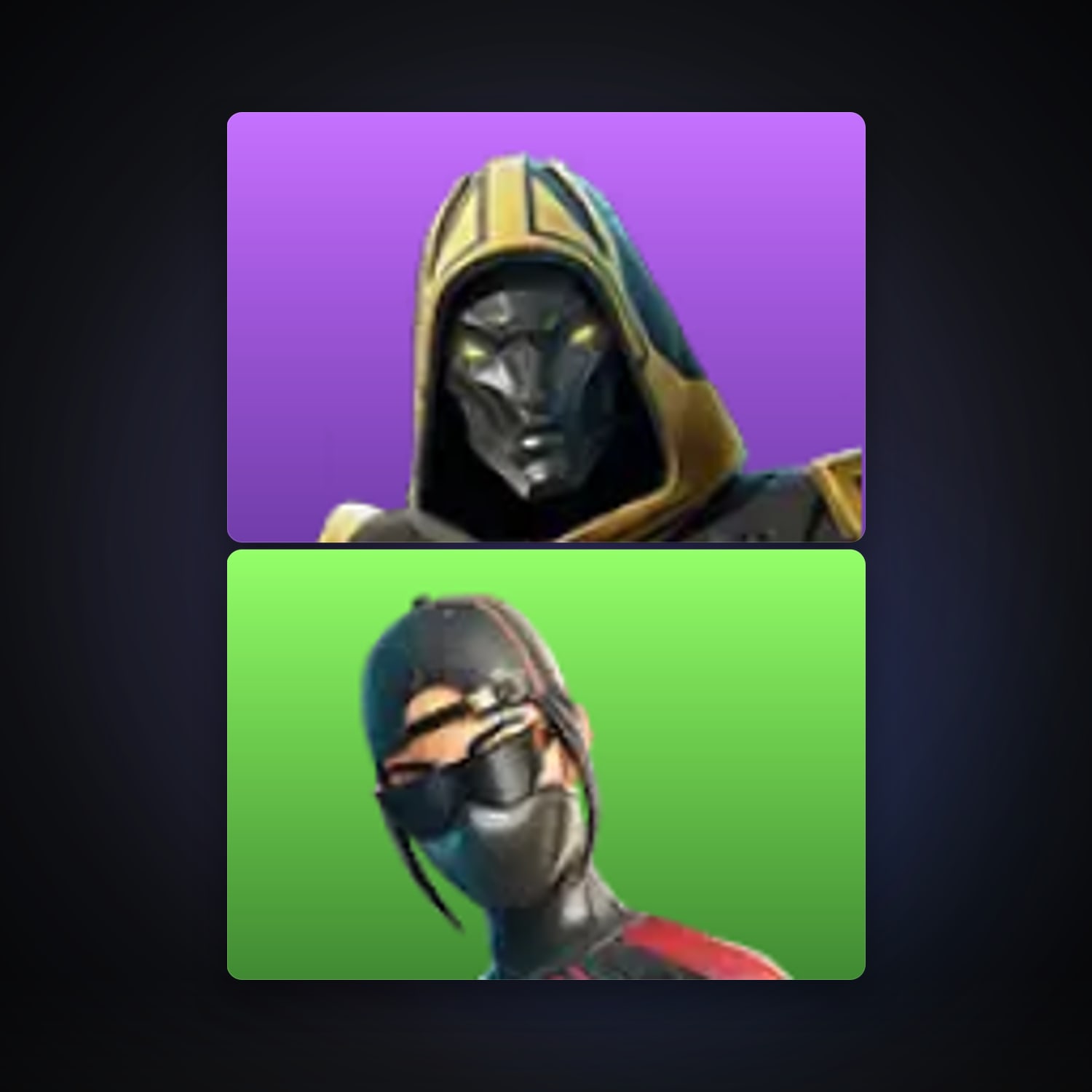 Fortnite locker — 2 skins — lvl 266 — HabibiAccounts