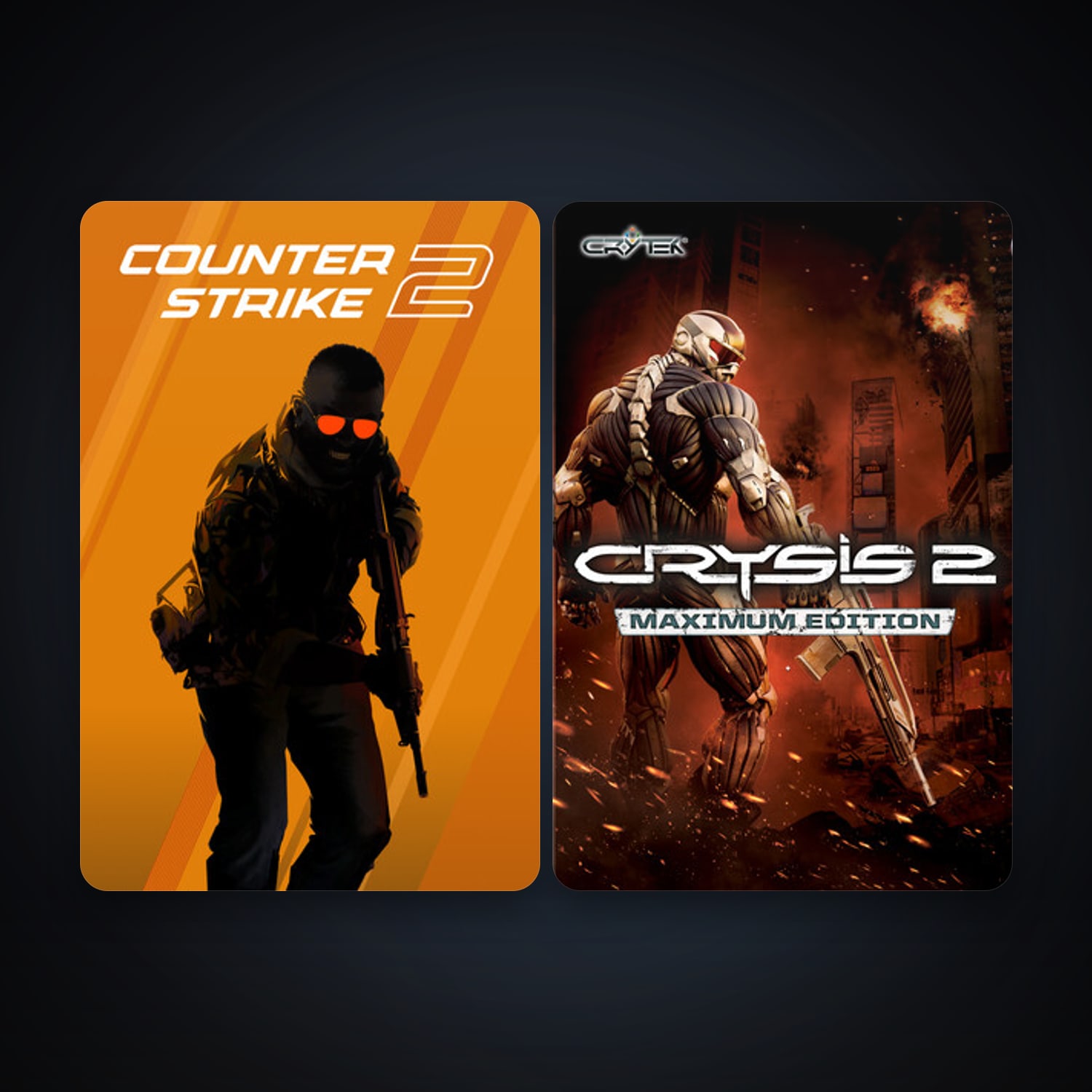 CS2 Prime & Crysis 2 - Maximum Edition — HabibiAccounts