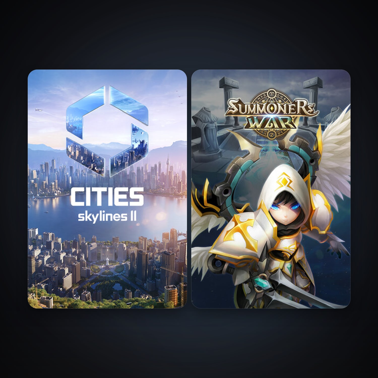 Cities: Skylines II + Summoners War, 2 games, clean — HabibiAccounts