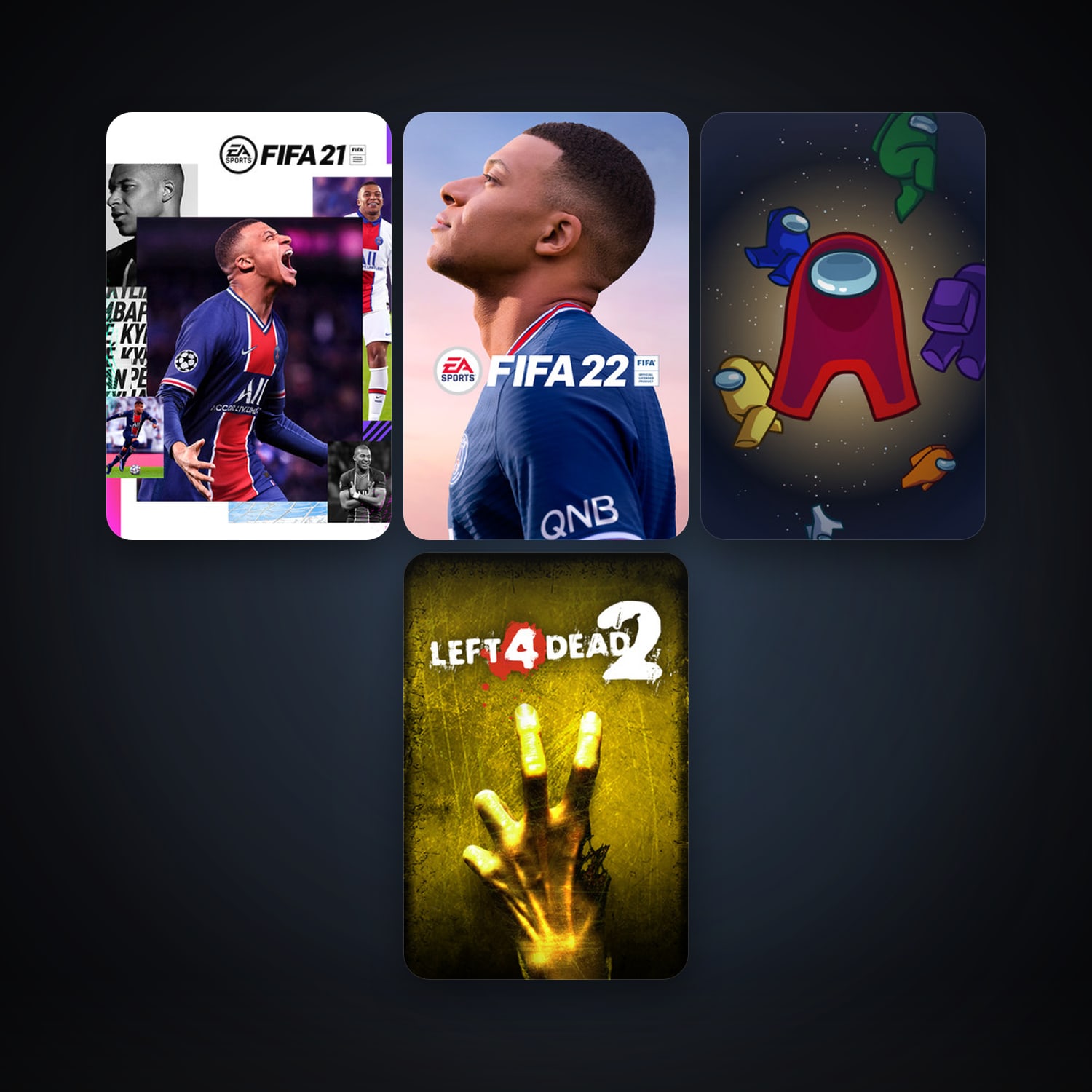 Left 4 Dead 2 + Among Us, 9 games, clean — HabibiAccounts