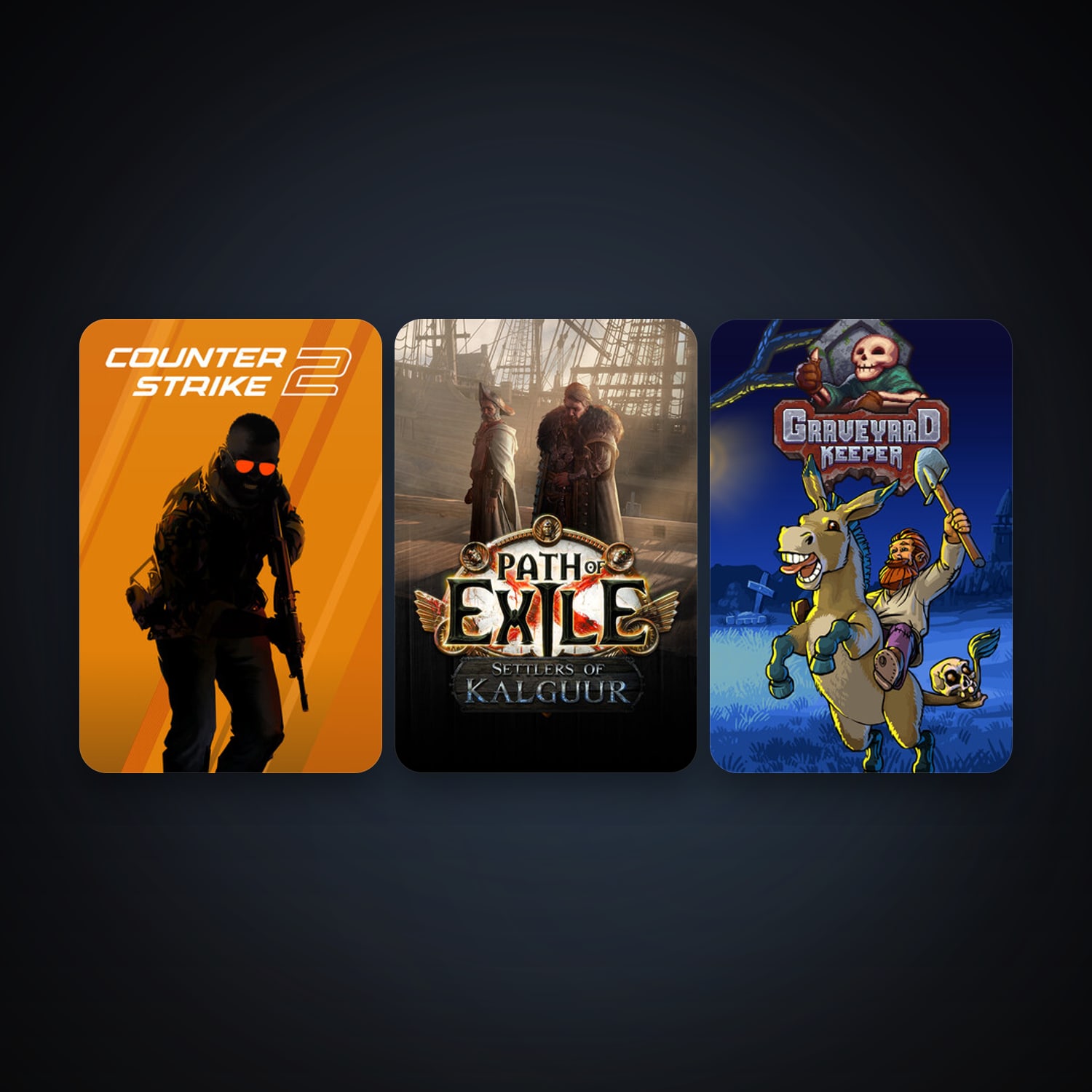 CS2 Prime + Path of Exile, 3 games, clean — HabibiAccounts