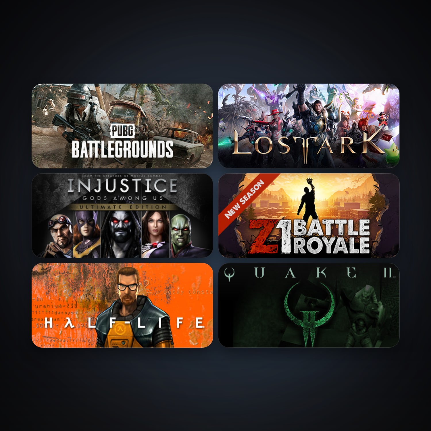 Half-Life + QUAKE II, 57 games, clean — HabibiAccounts