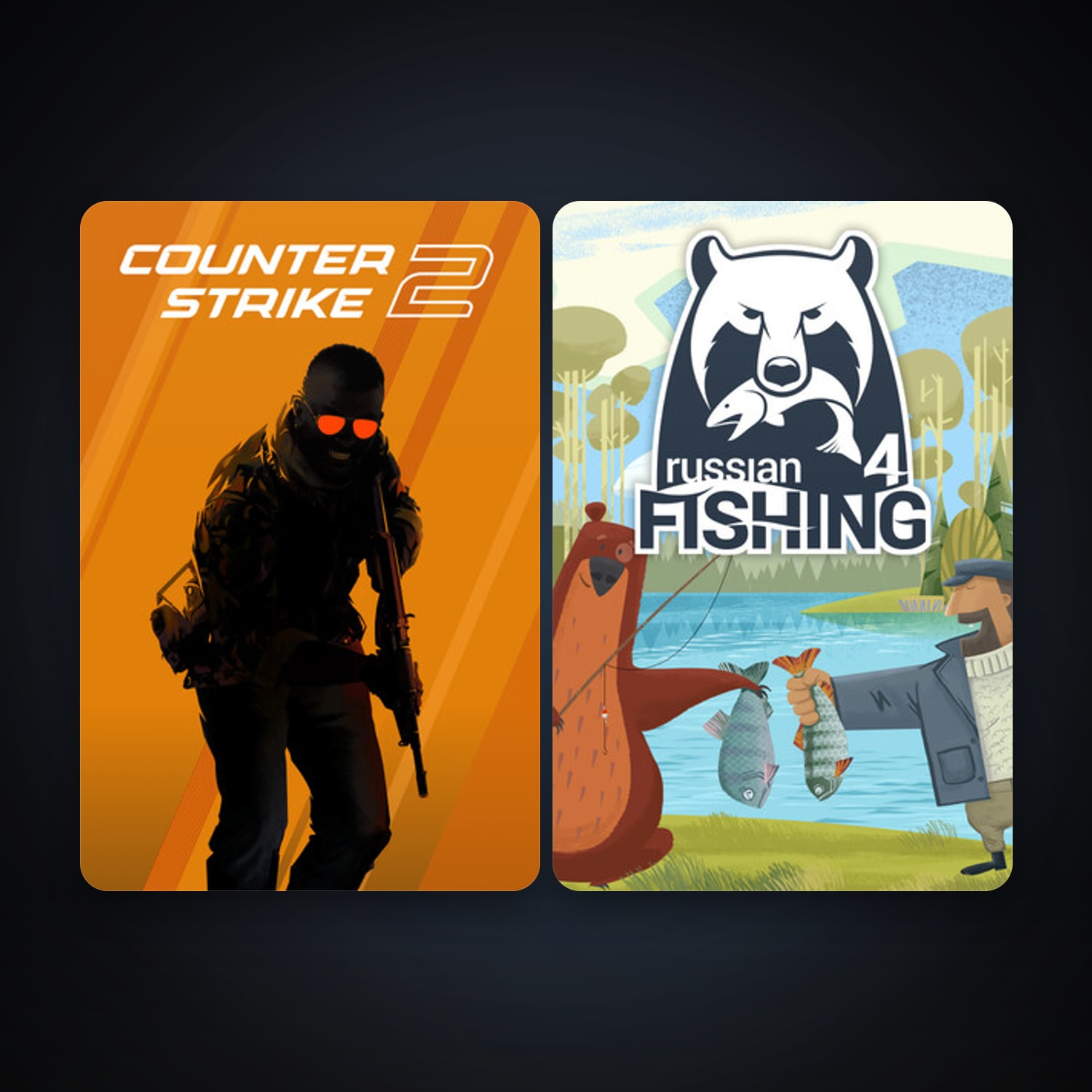 CS2 Prime + Russian Fishing 4, 4 games, clean — HabibiAccounts