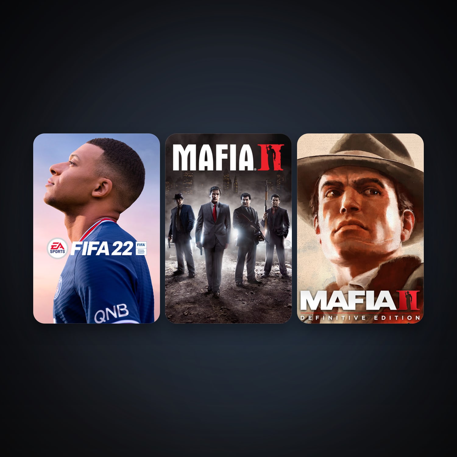 Mafia II + Mafia II: Definitive Edition, 3 games, clean — HabibiAccounts