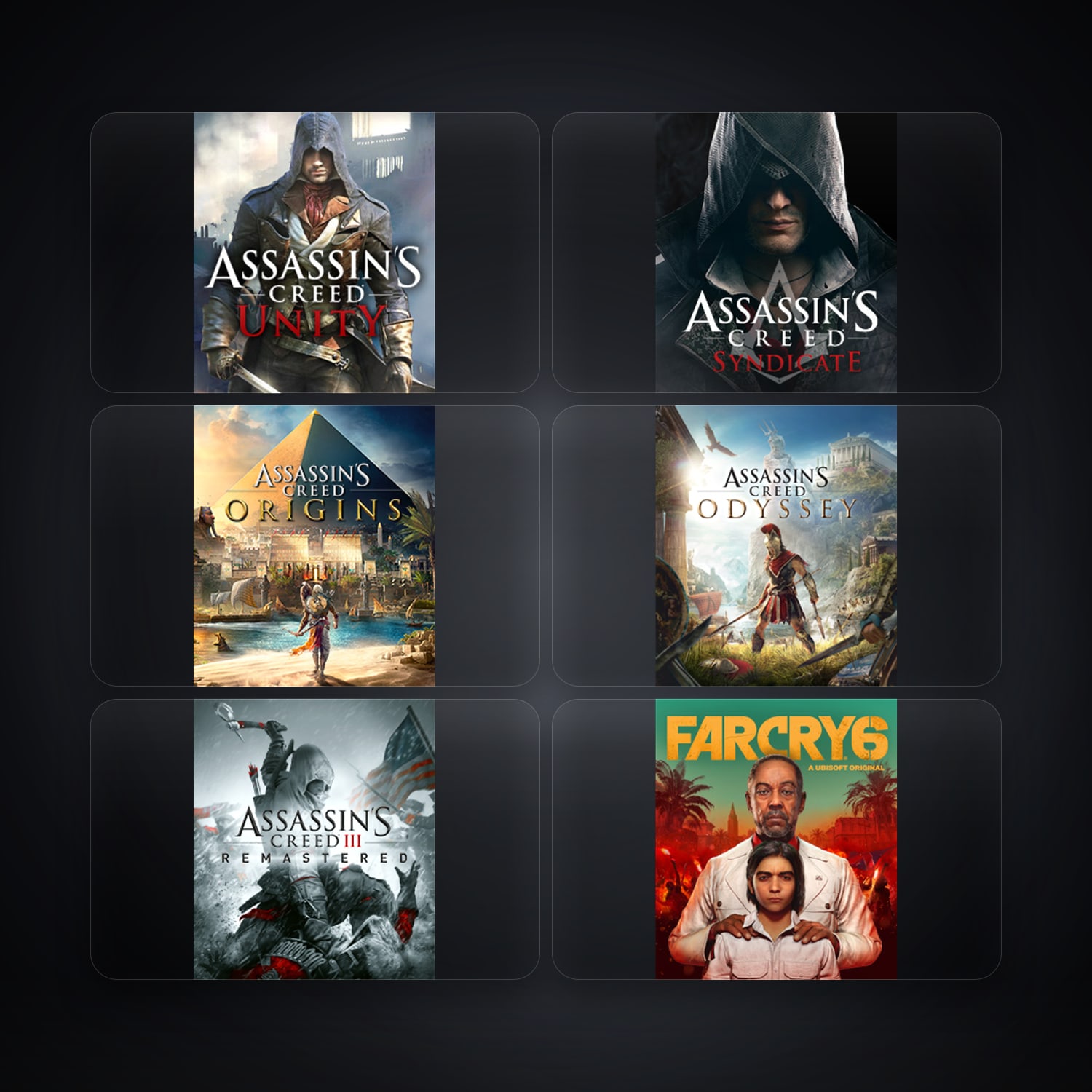 حساب يوبيسوفت فيه Assassin's Creed Unity وAssassin's Creed Syndicate، DE، 7 ألعاب — HabibiAccounts