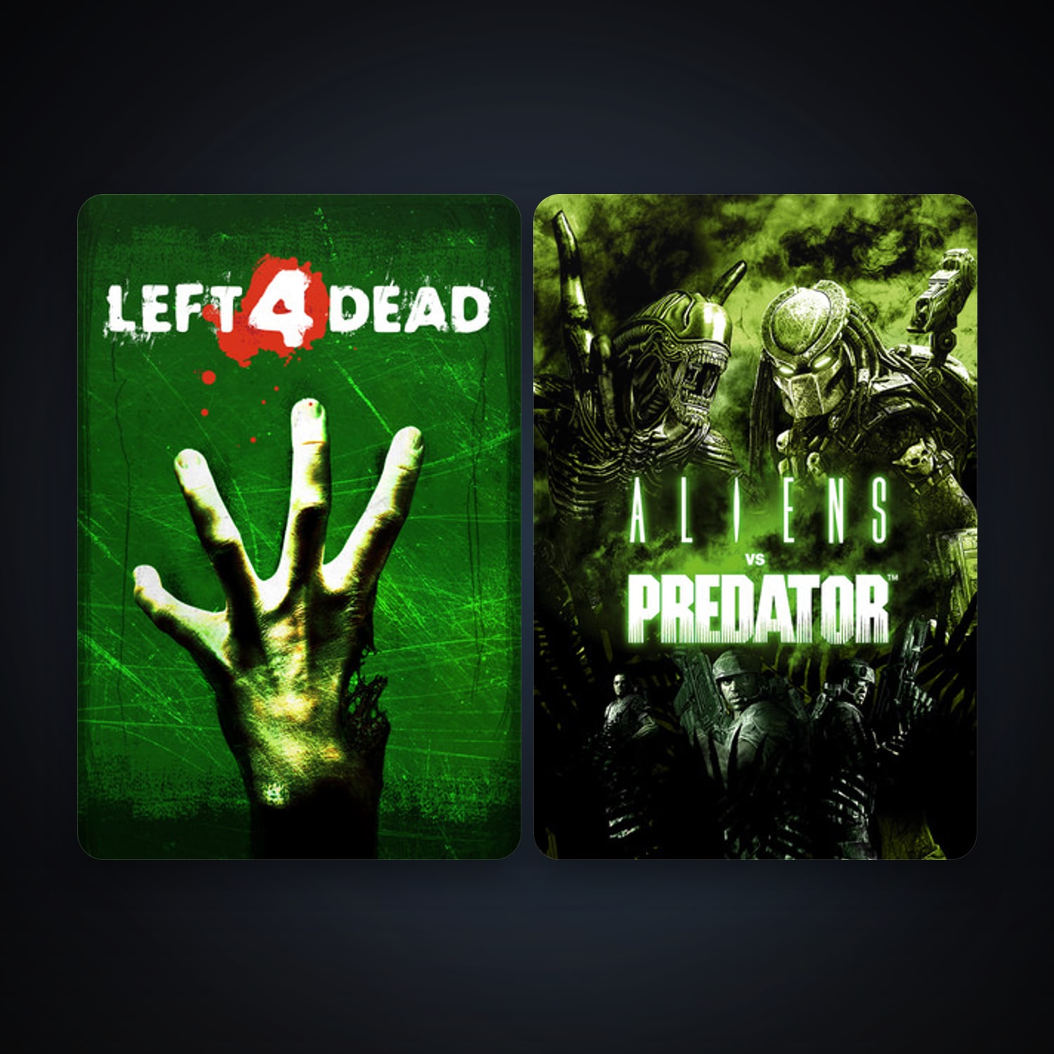 هالحساب ستيم فلين، Left 4 Dead وAliens vs. Predator، 2 لعبة، صامد واضح — HabibiAccounts