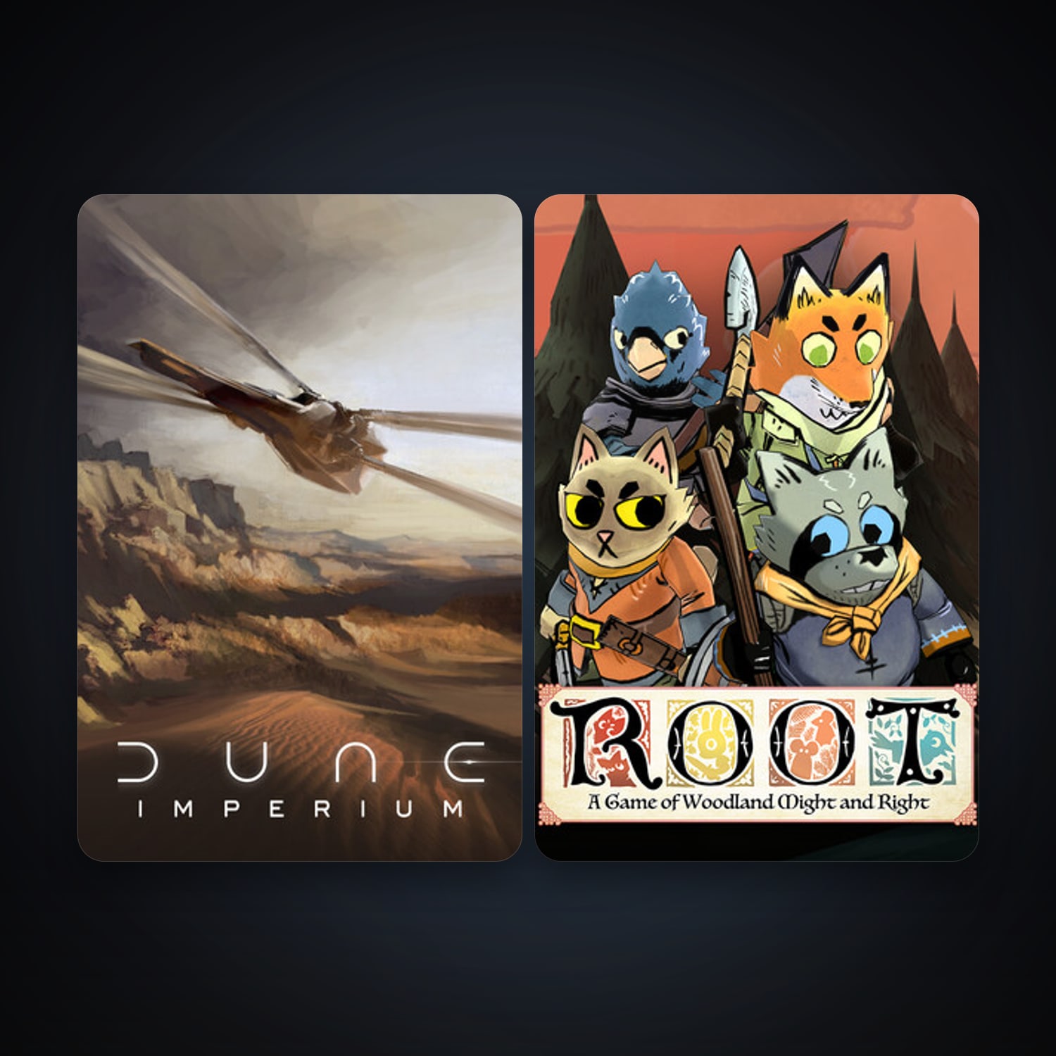 Root + Dune: Imperium, 2 games, clean — HabibiAccounts